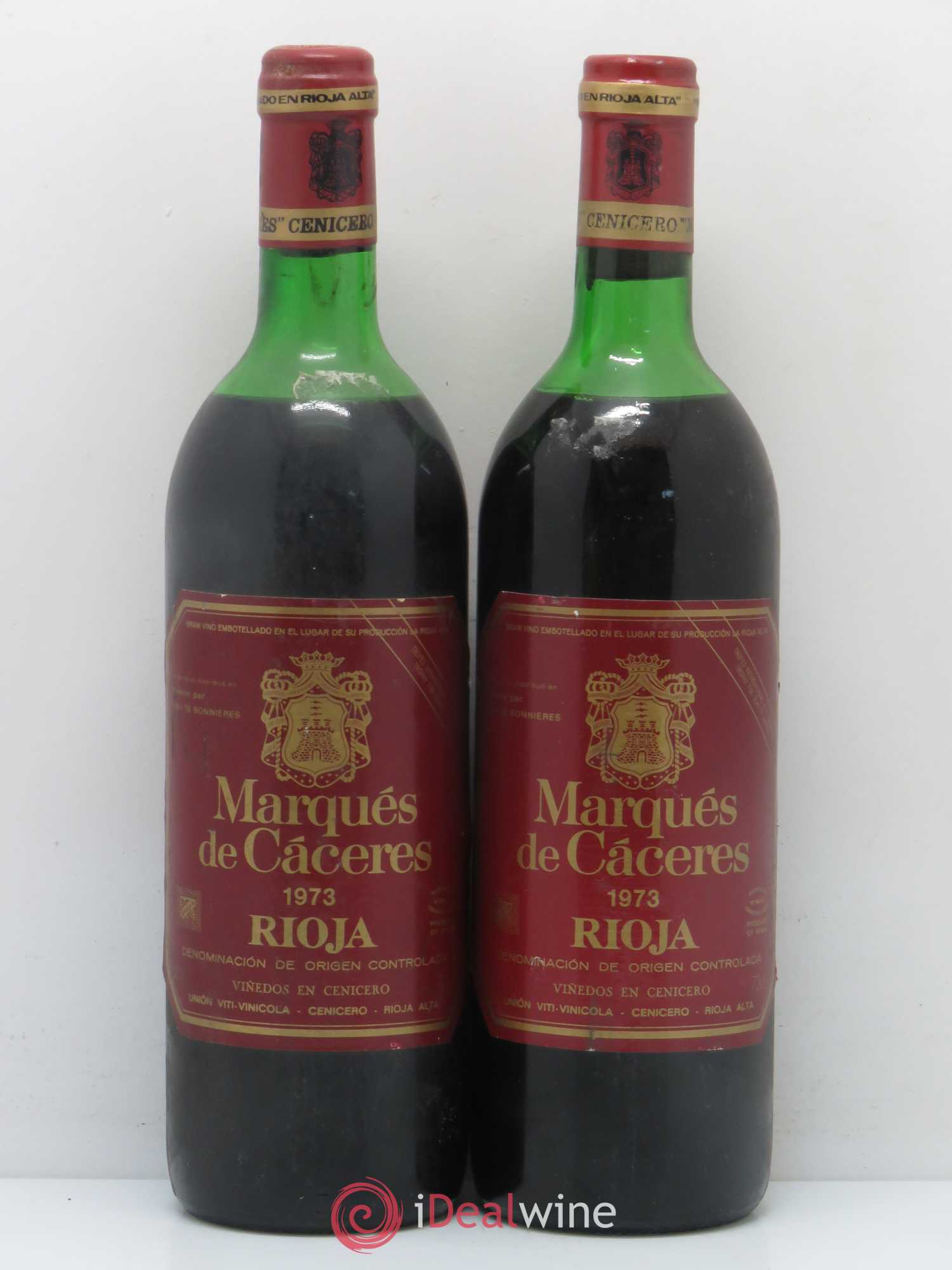 Rioja DOCA Marques de Caceres 1973 - Lot de 2 bouteilles - 0