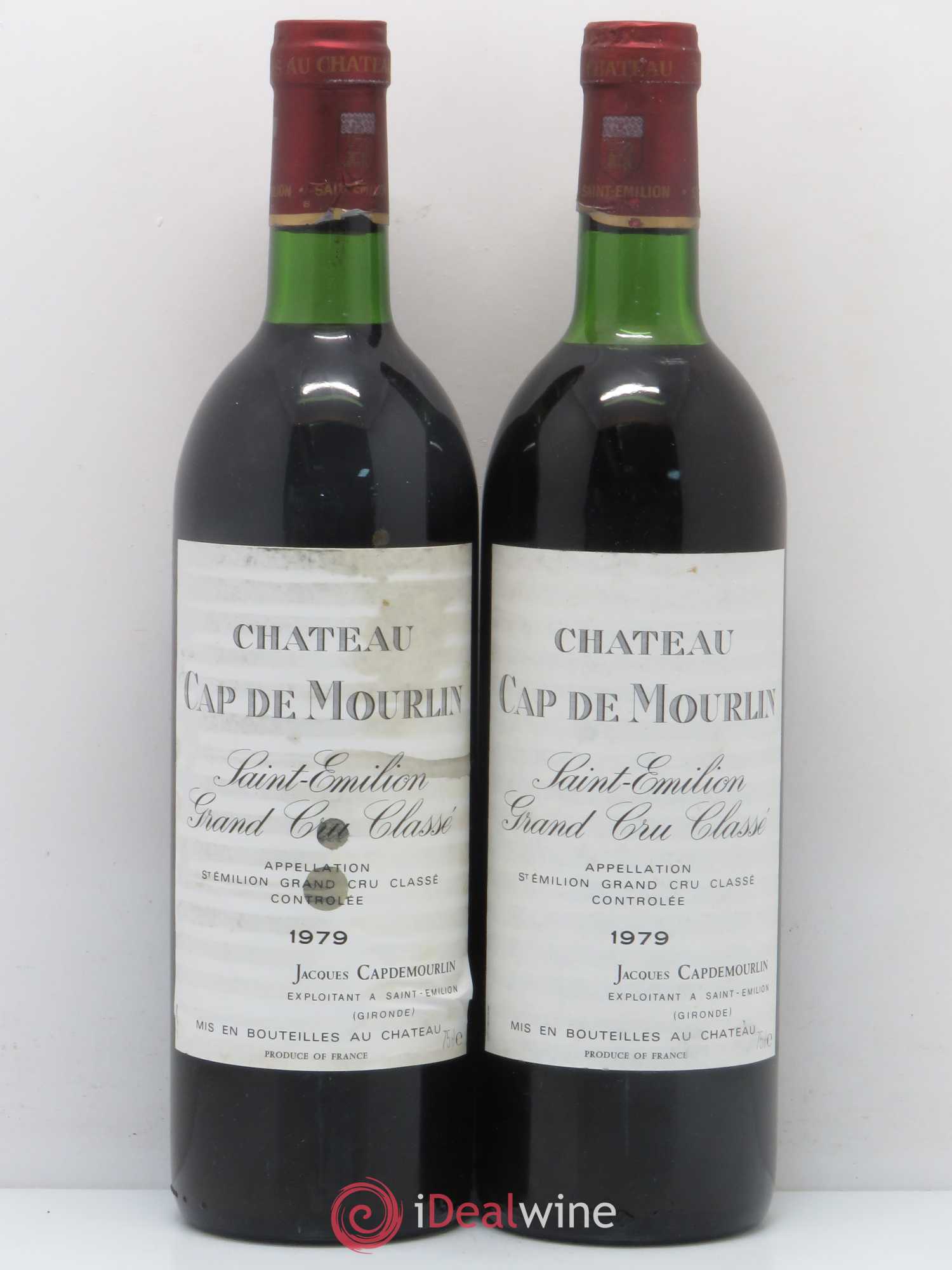 Château Cap de Mourlin Grand Cru Classé 1979 - Lot de 2 bouteilles - 0
