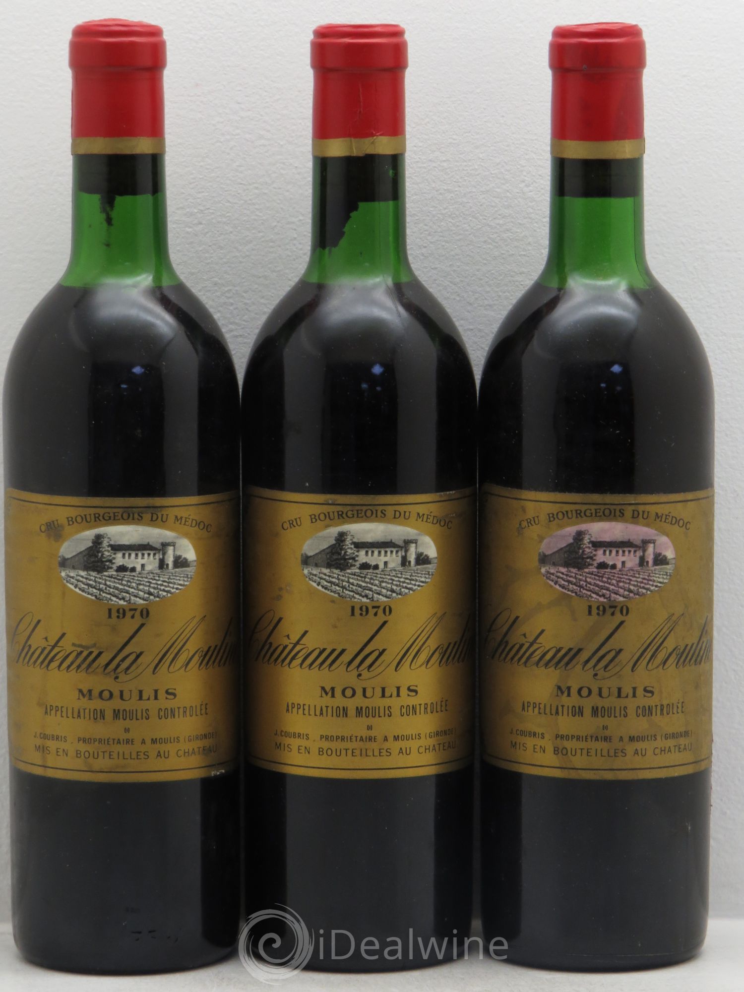 Moulis en Médoc Château La Mouline (sans prix de réserve) 1970 - Posten von 3 Flaschen - 0