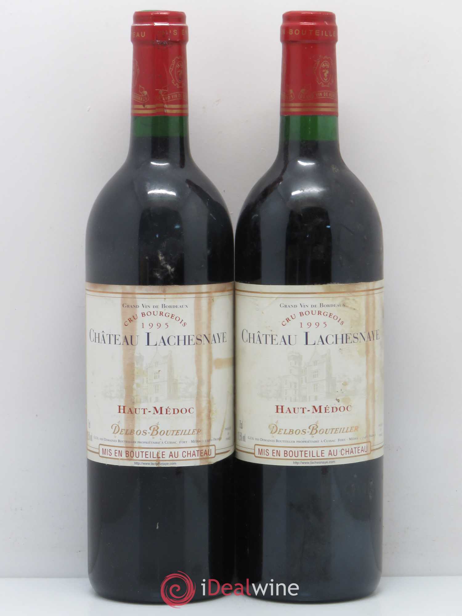 Château Lachesnaye Cru Bourgeois 1995 - Lot de 2 bouteilles - 0