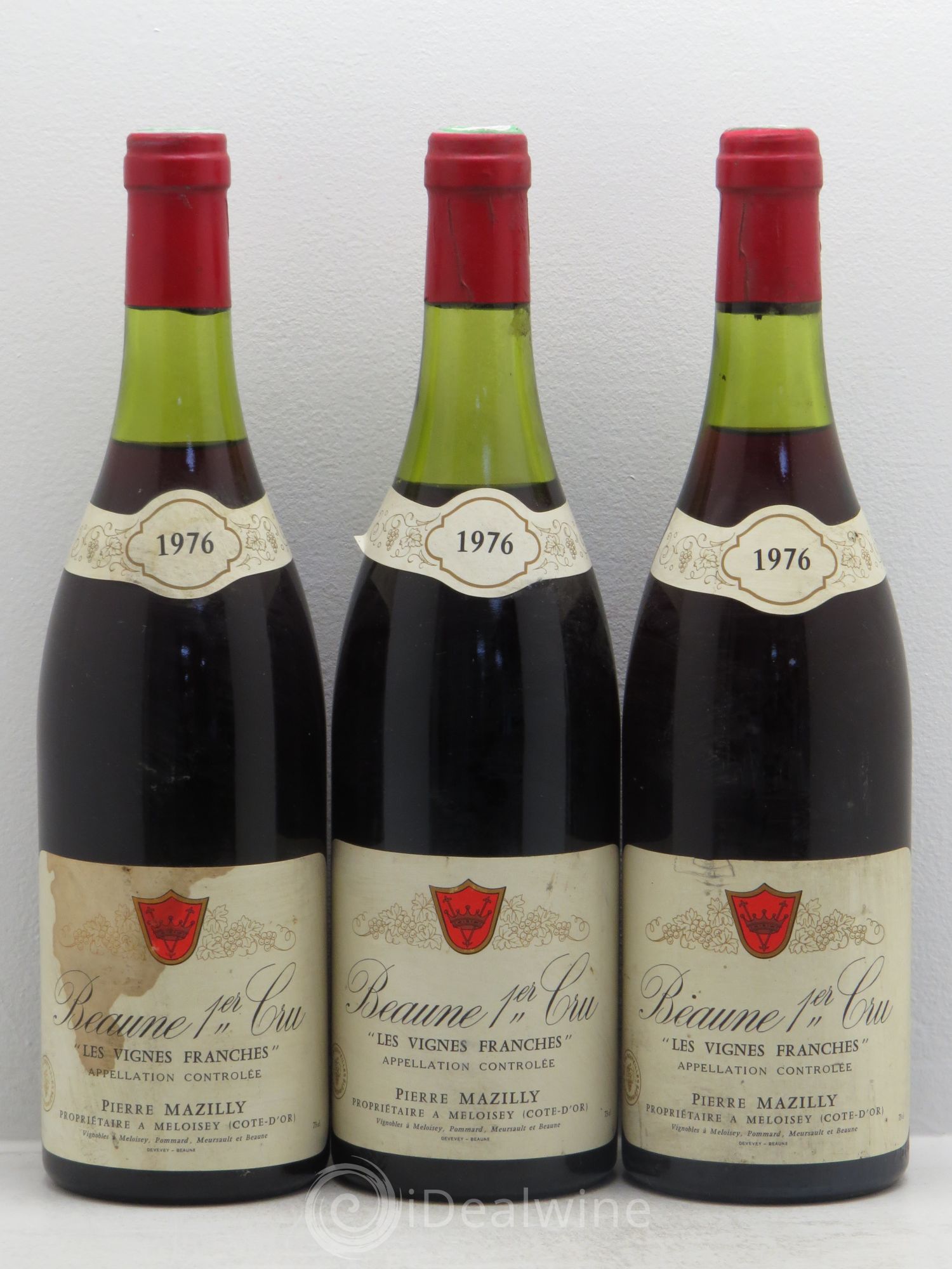 Beaune 1er Cru Mazilly 1976 - Lot de 3 bouteilles - 0