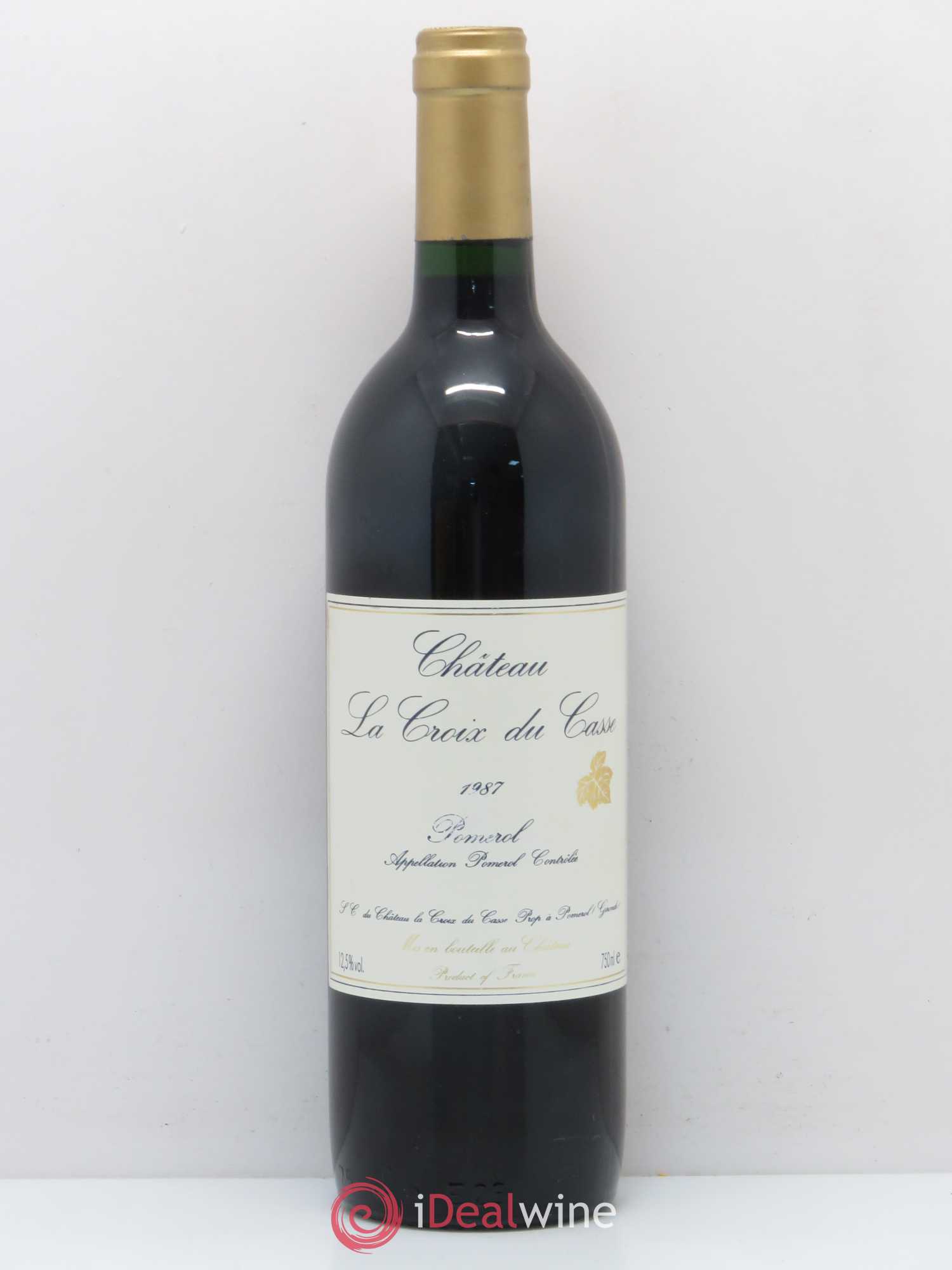 Château la Croix du Casse 1987 - Lot de 1 bouteille - 0