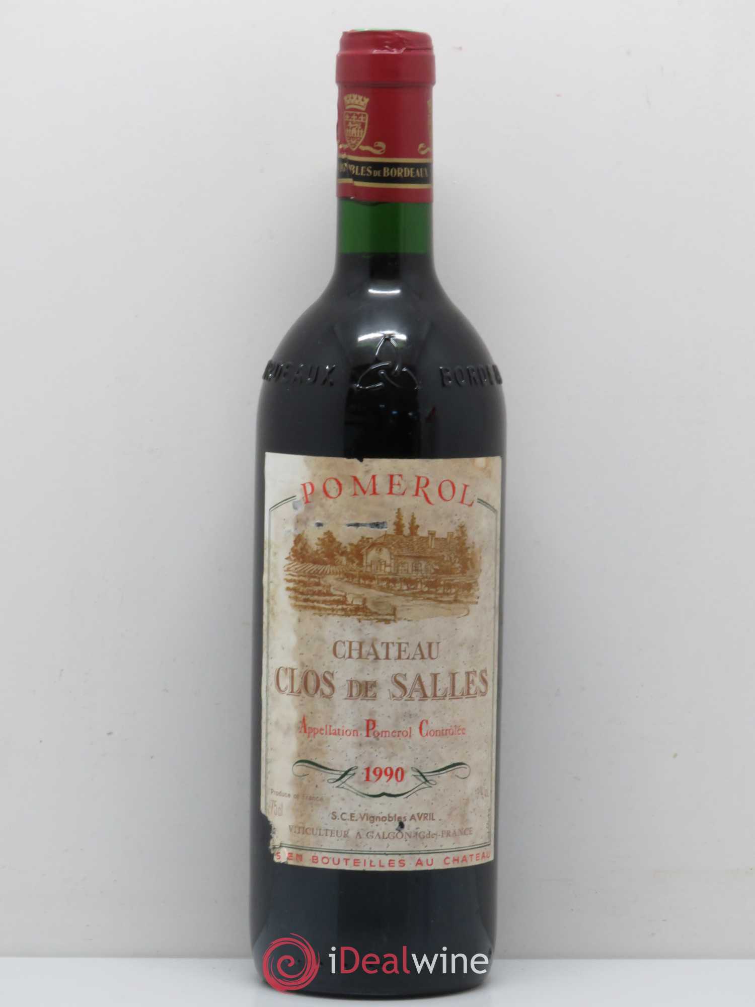 Pomerol Clos De Salles 1990 - Posten von 1 Flasche - 0