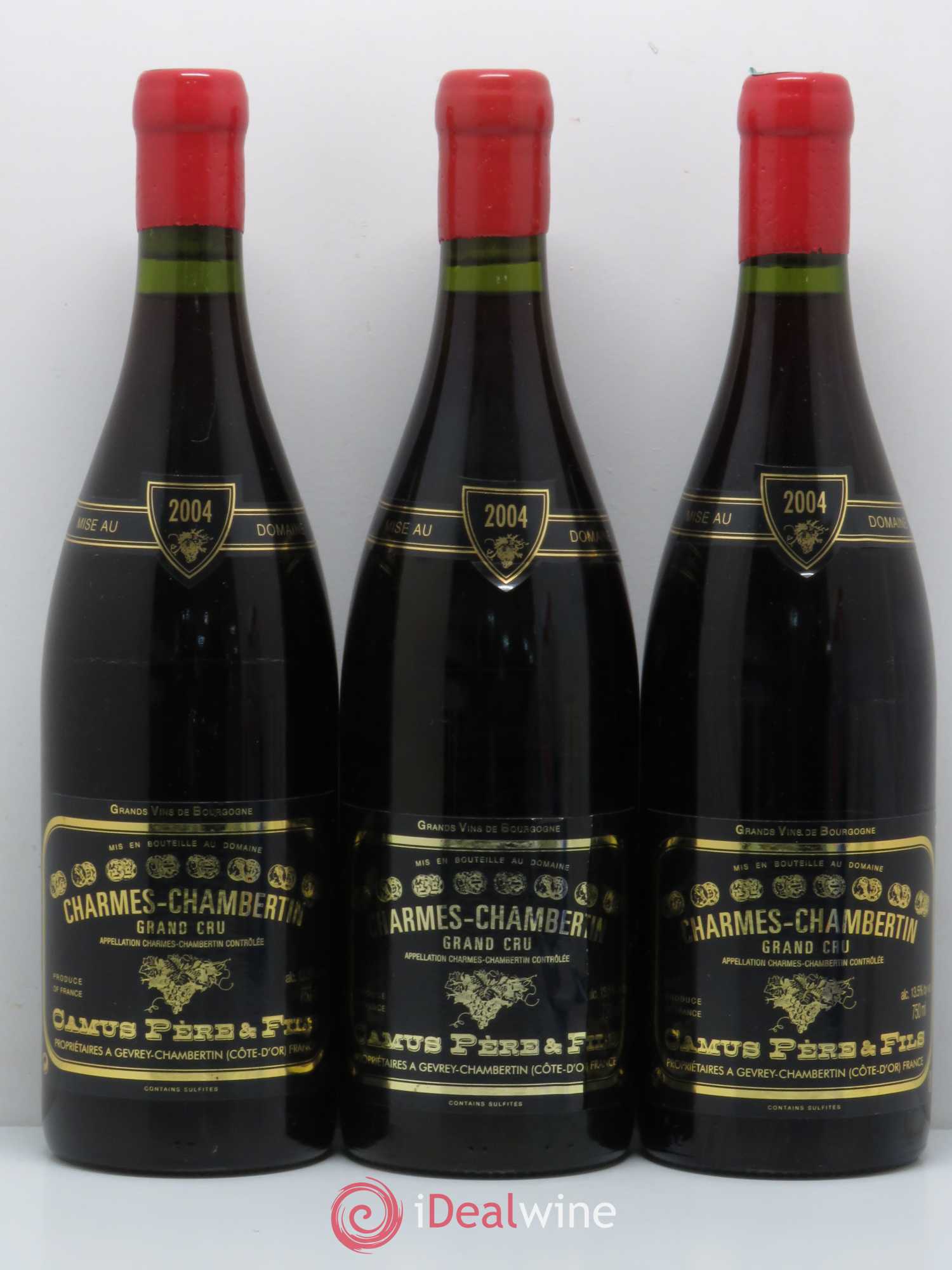 Charmes-Chambertin Grand Cru Camus Père et Fils (Domaine) 2004 - Lot de 3 bouteilles - 0