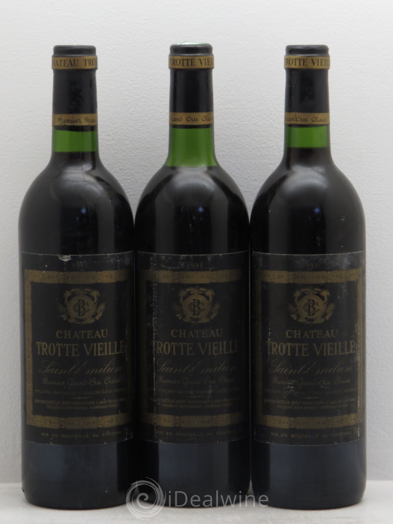 Château Trotte Vieille 1er Grand Cru Classé B 1981 - Lot de 3 bouteilles - 0