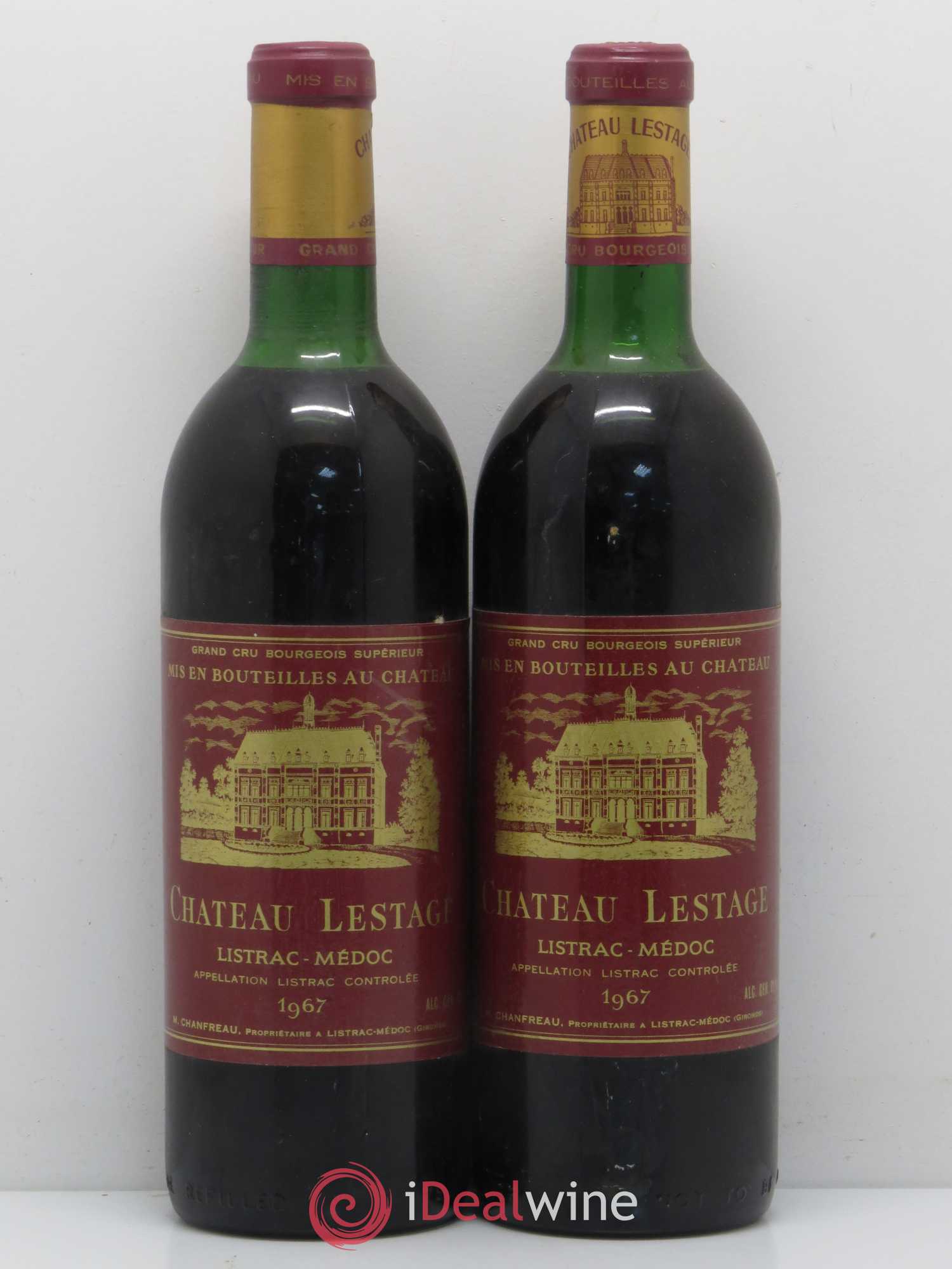 Château Lestage Cru Bourgeois 1967 - Lot de 2 bouteilles - 0