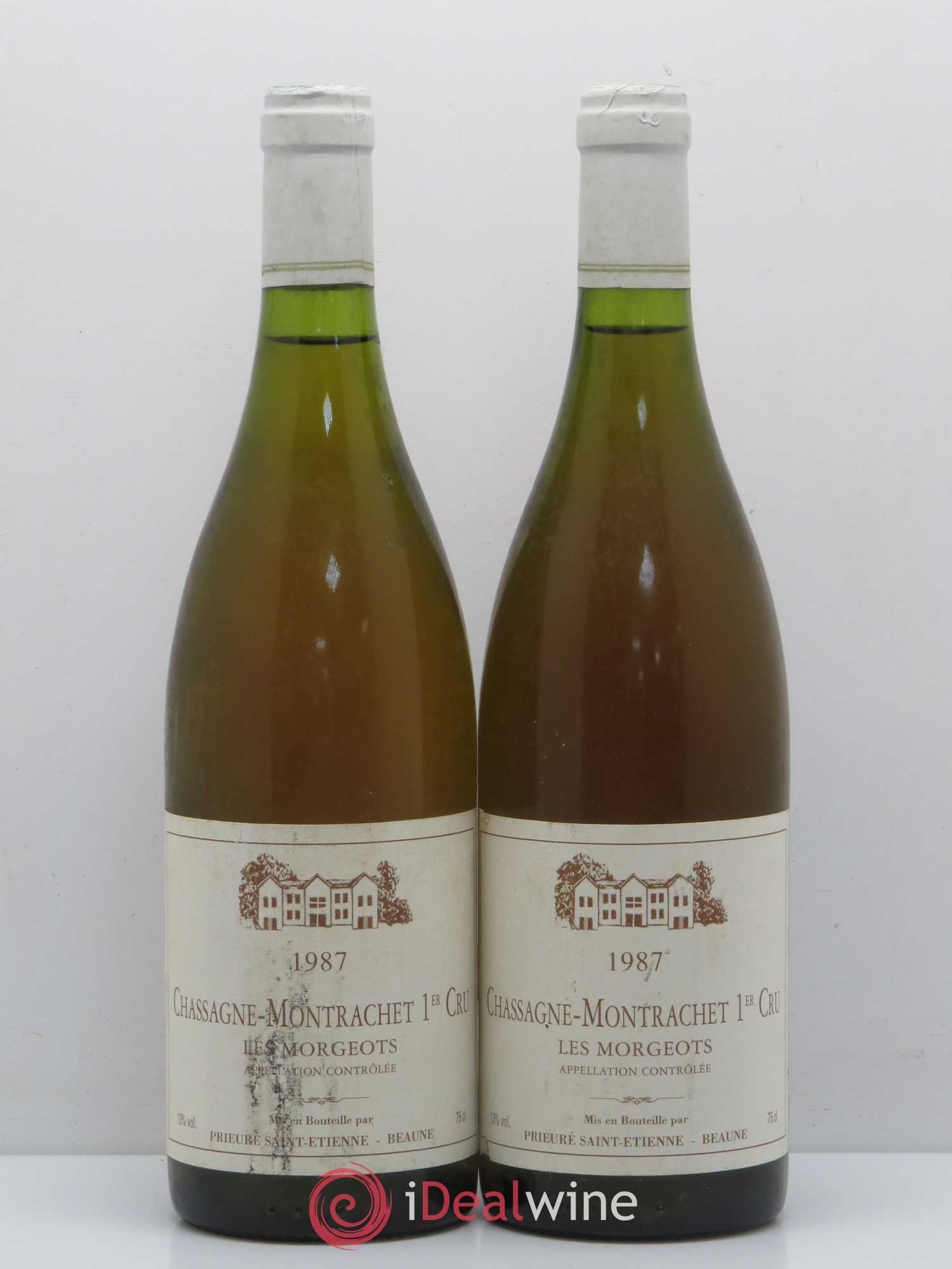Chassagne-Montrachet 1er Cru Les Morgeots Prieure Saint Etienne 1987 - Posten von 2 Flaschen - 0