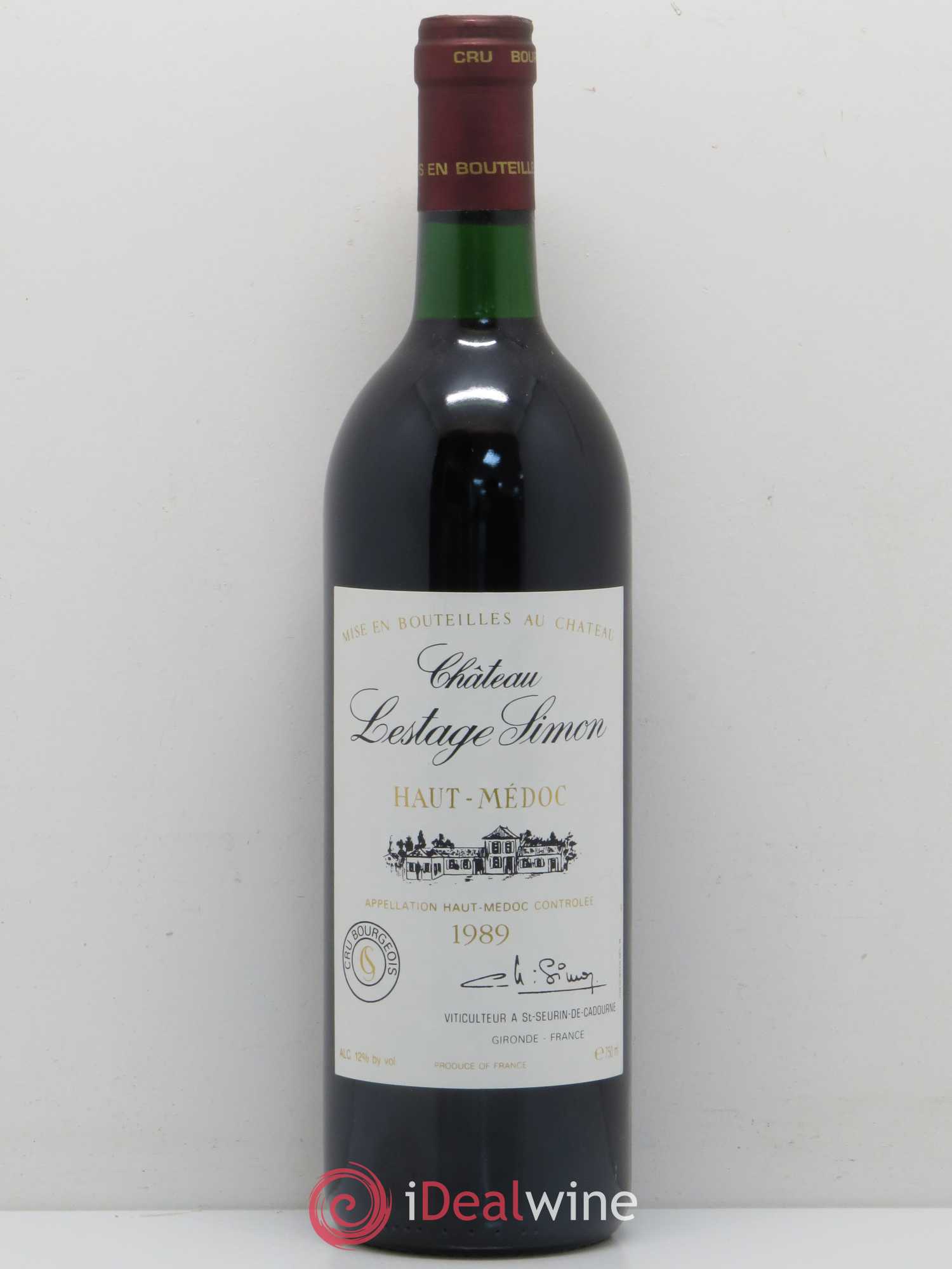 Château Lestage Simon Cru Bourgeois 1989 - Lot de 1 bouteille - 0