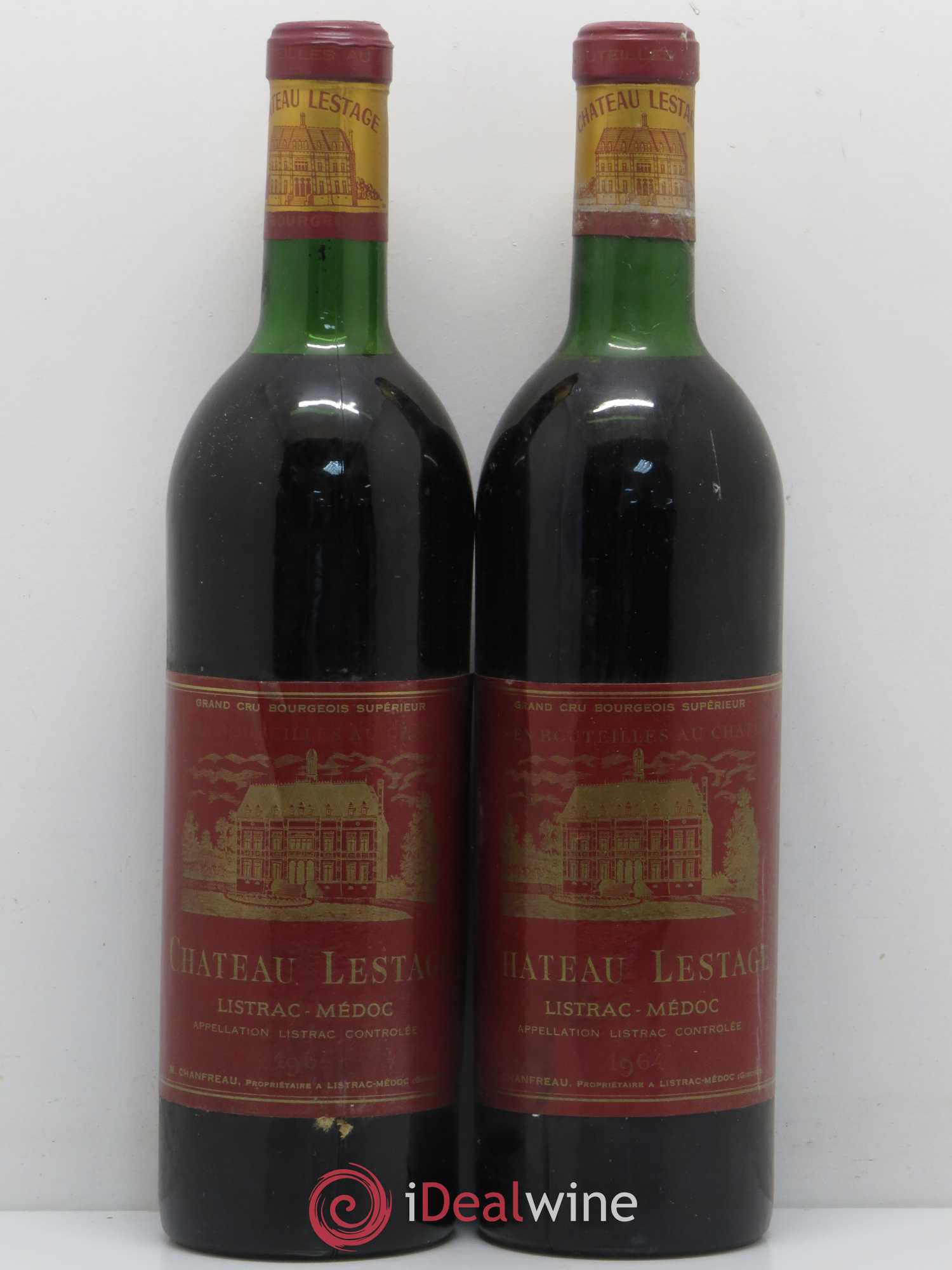 Château Lestage Cru Bourgeois 1964 - Lot de 2 bouteilles - 0