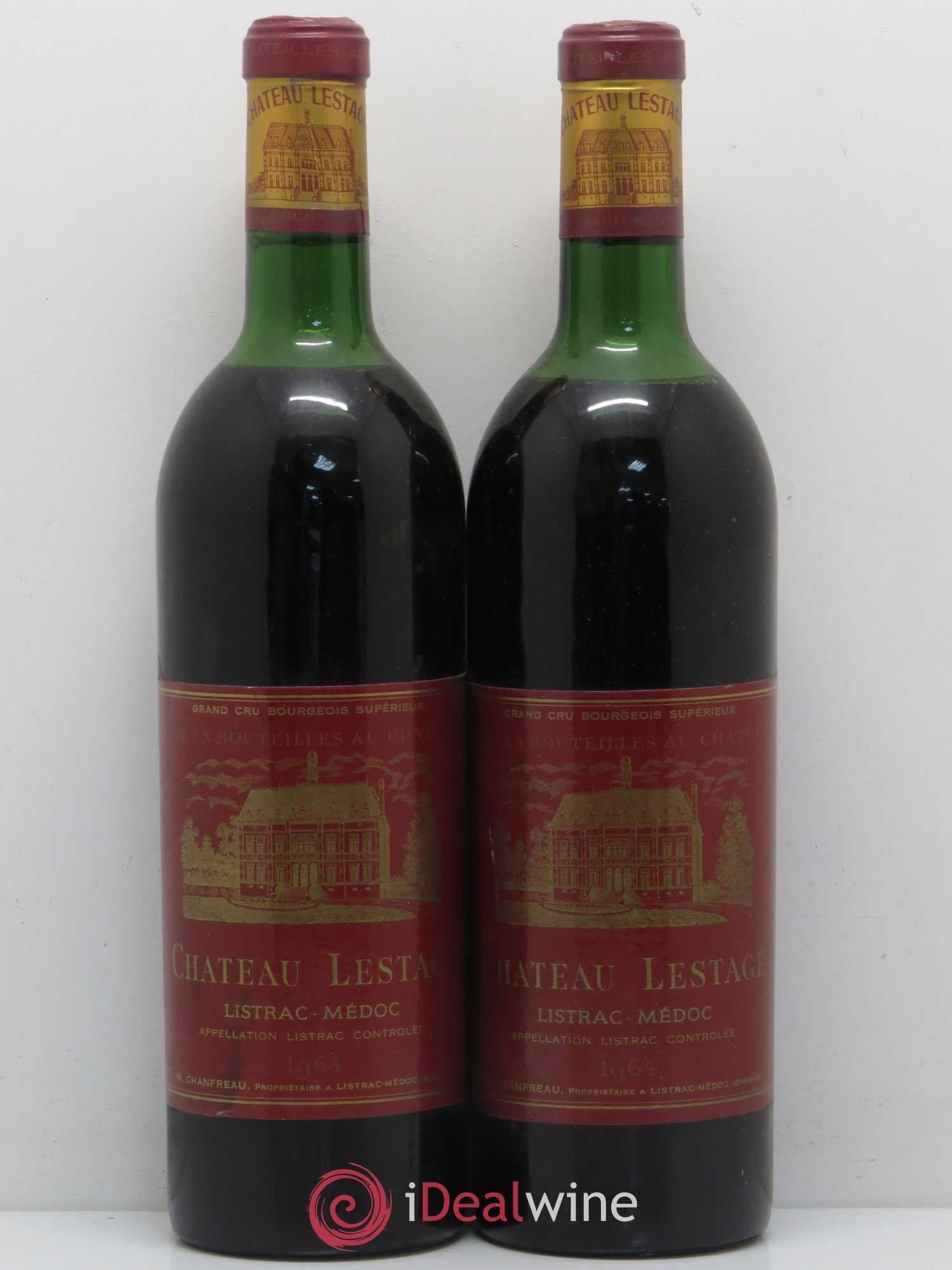 Château Lestage Cru Bourgeois 1964 - Lot de 2 bouteilles - 0