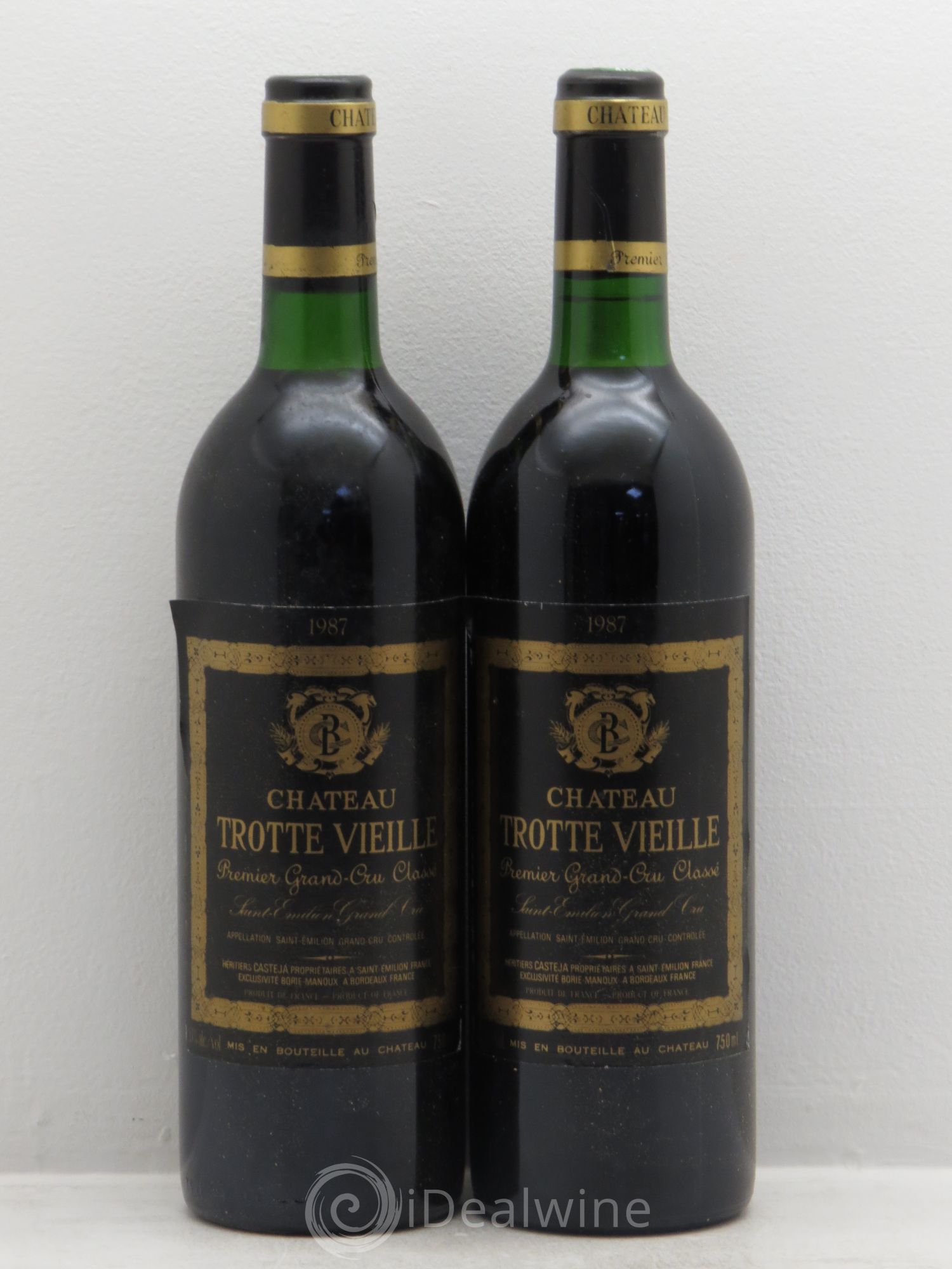 Château Trotte Vieille 1er Grand Cru Classé B 1987 - Lot de 2 bouteilles - 0