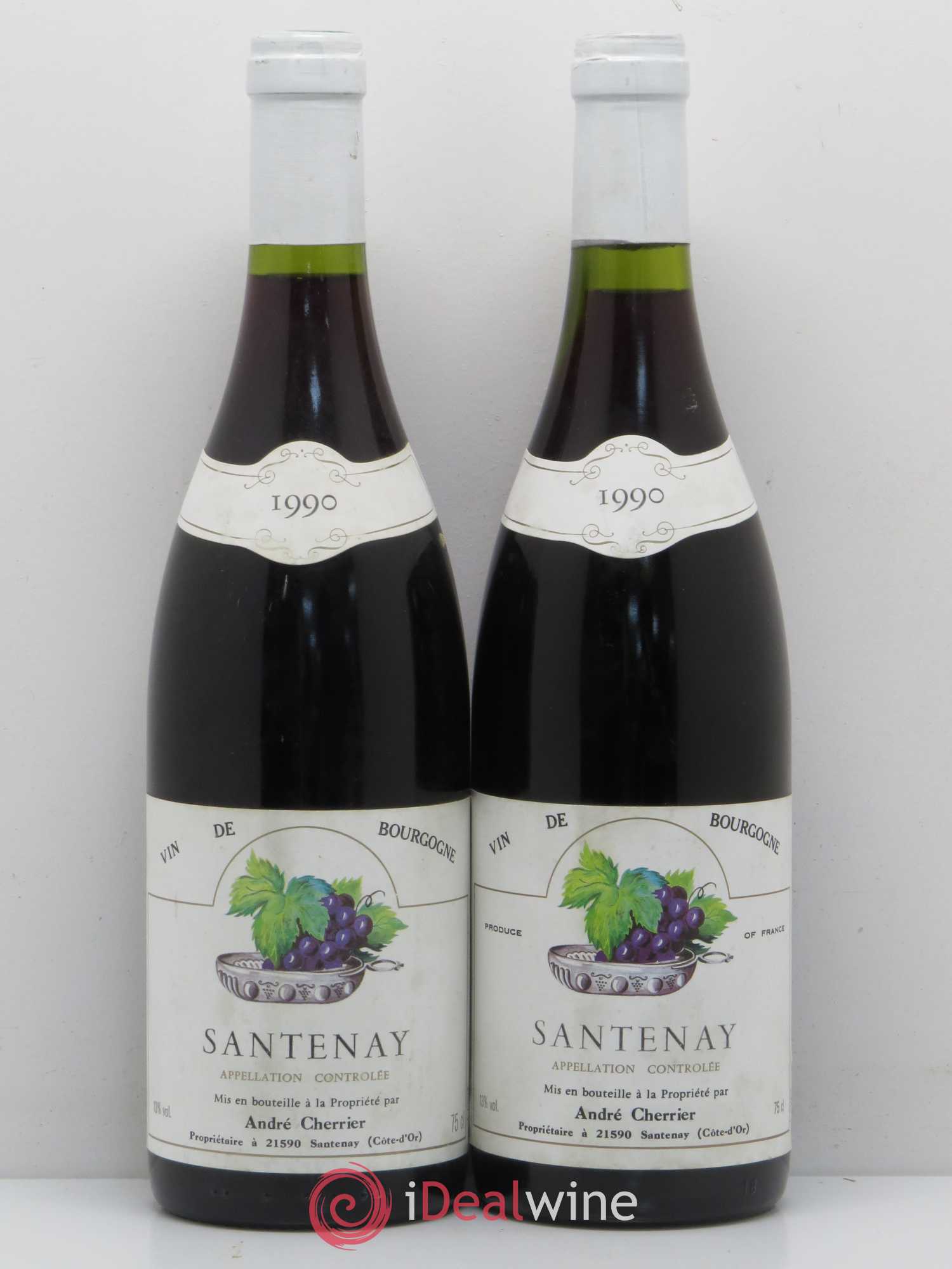 Santenay André Cherrier 1990 - Posten von 2 Flaschen - 0