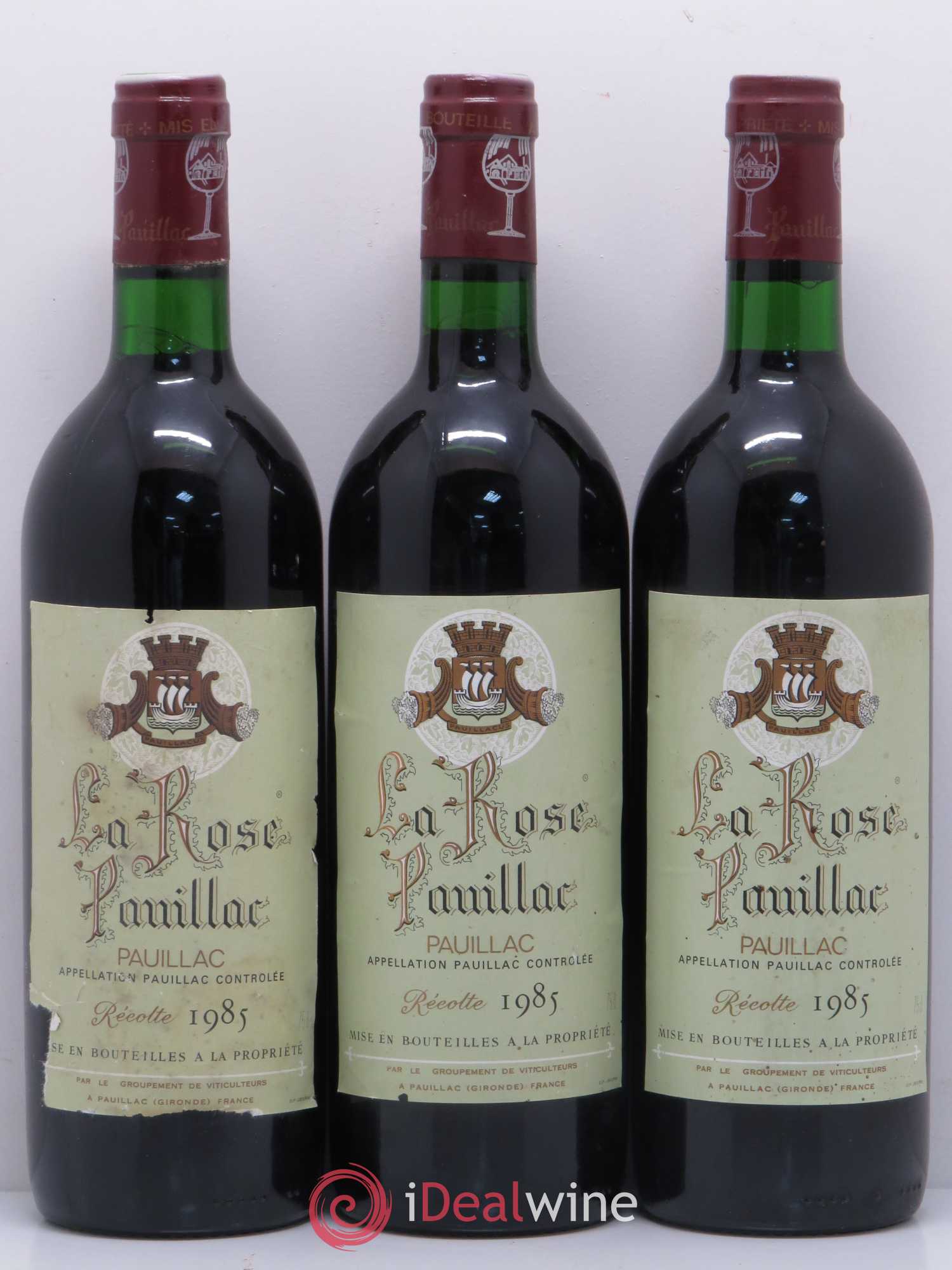 La Rose Pauillac 1985 - Lot de 3 bouteilles - 0