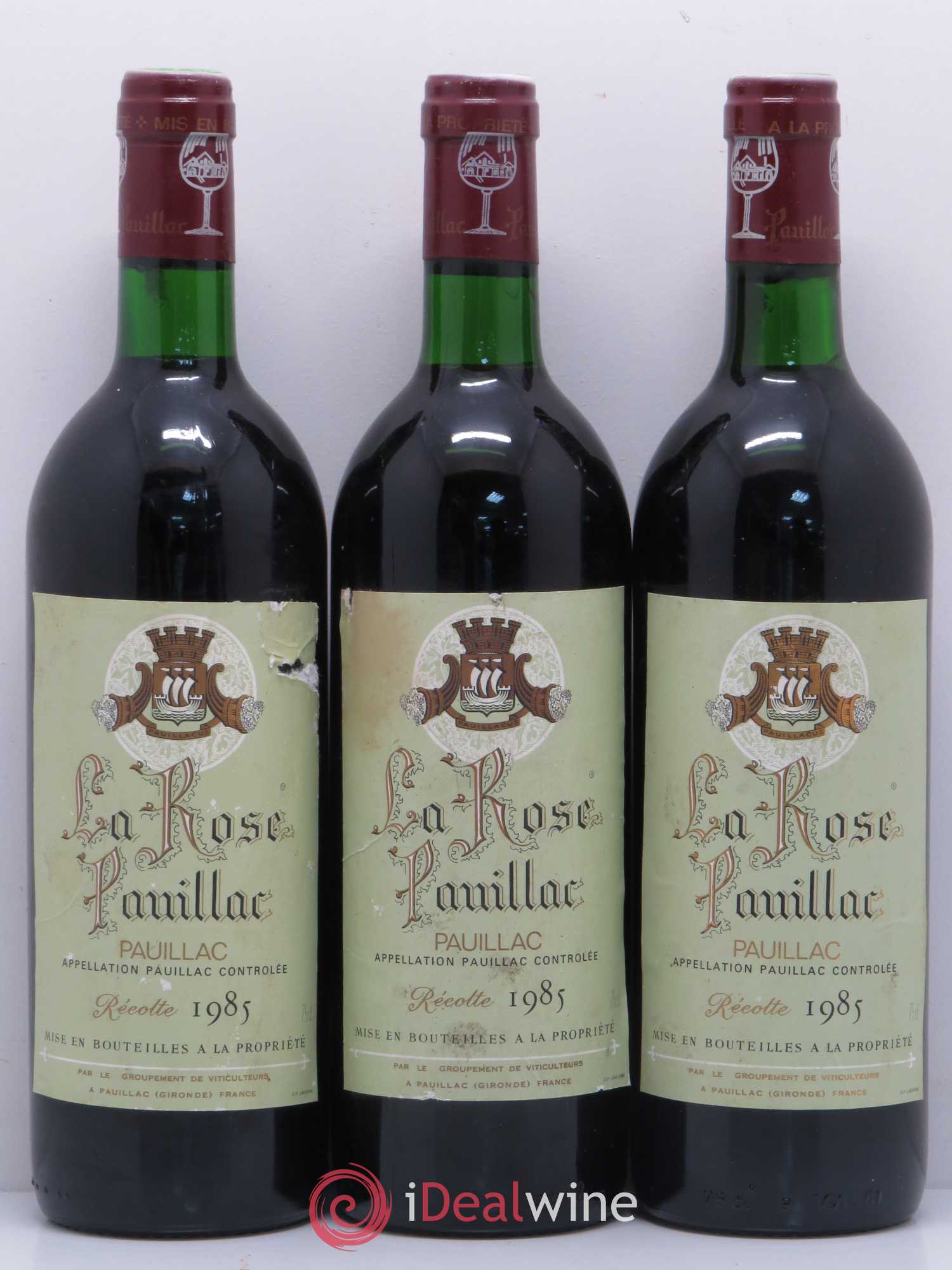 La Rose Pauillac 1985 - Lot de 3 bouteilles - 0