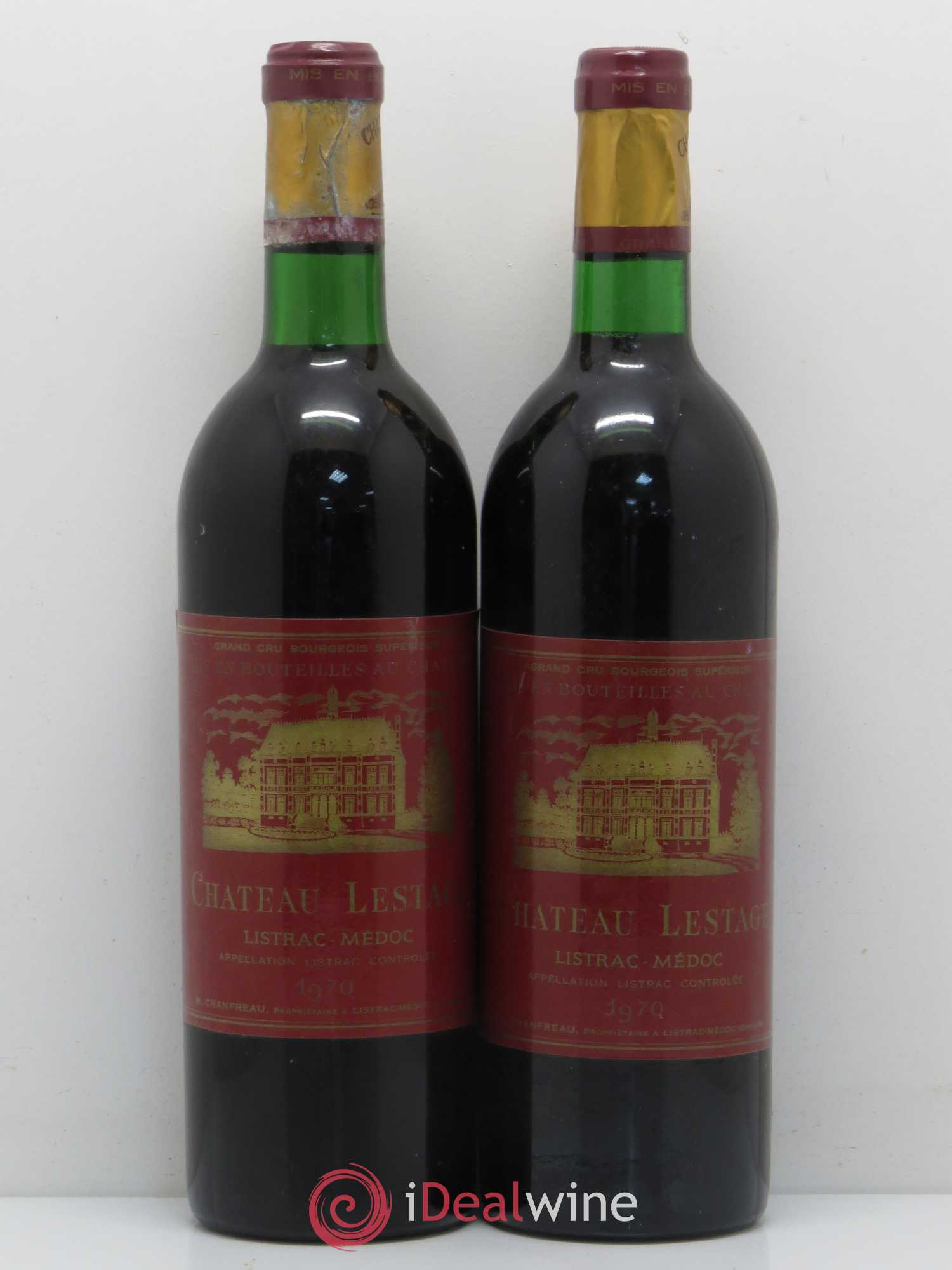 Château Lestage Cru Bourgeois 1970 - Lot de 2 bouteilles - 0