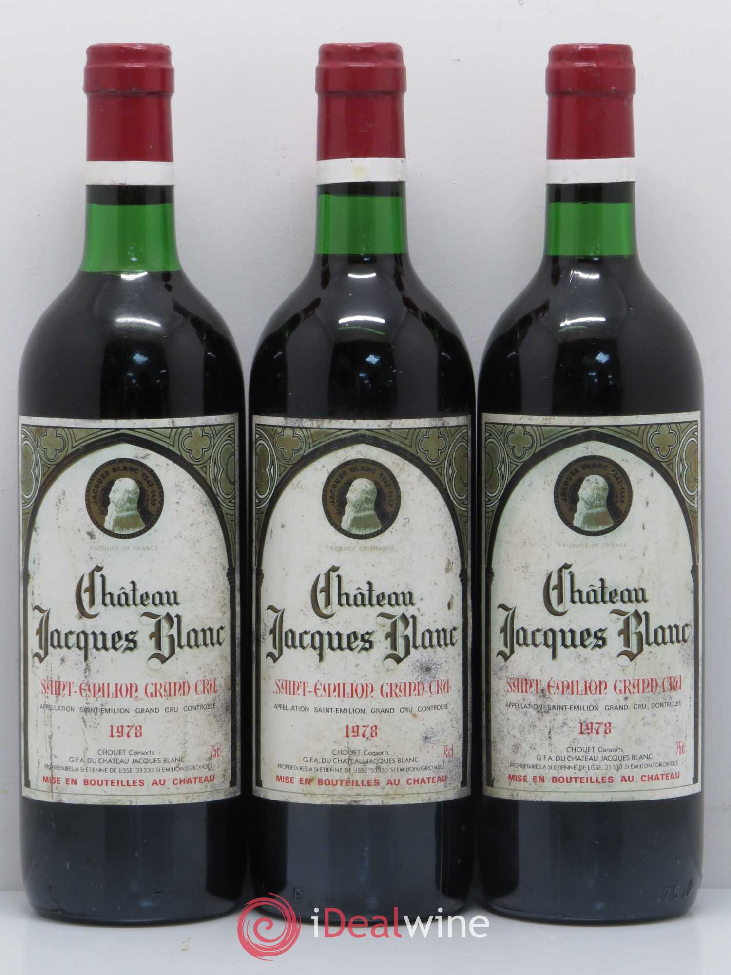 Château Jacques Blanc 1978 - Lot de 3 bouteilles - 0