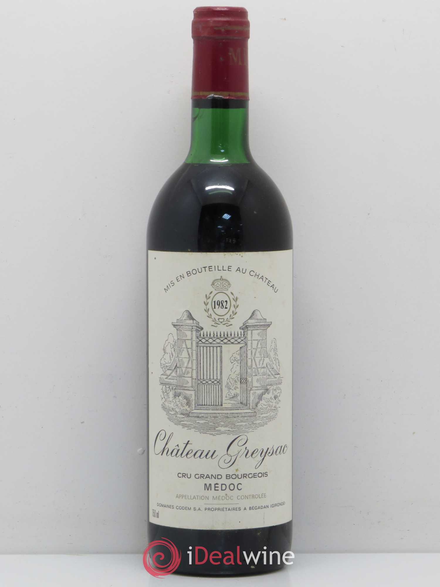 Château Greysac Cru Bourgeois 1982 - Lot de 1 bouteille - 0