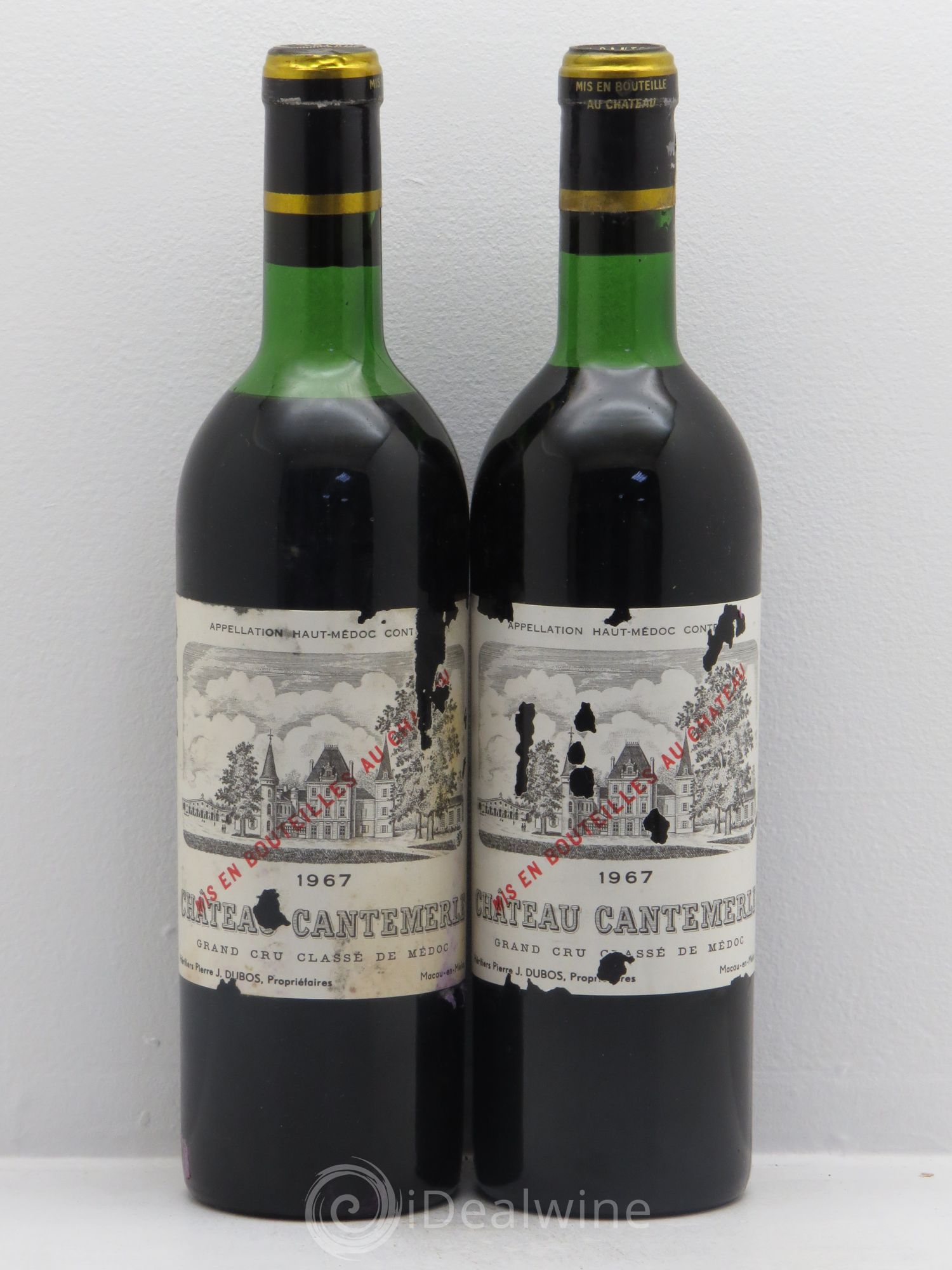 Château Cantemerle 5ème Grand Cru Classé 1967 - Lot de 2 bouteilles - 0