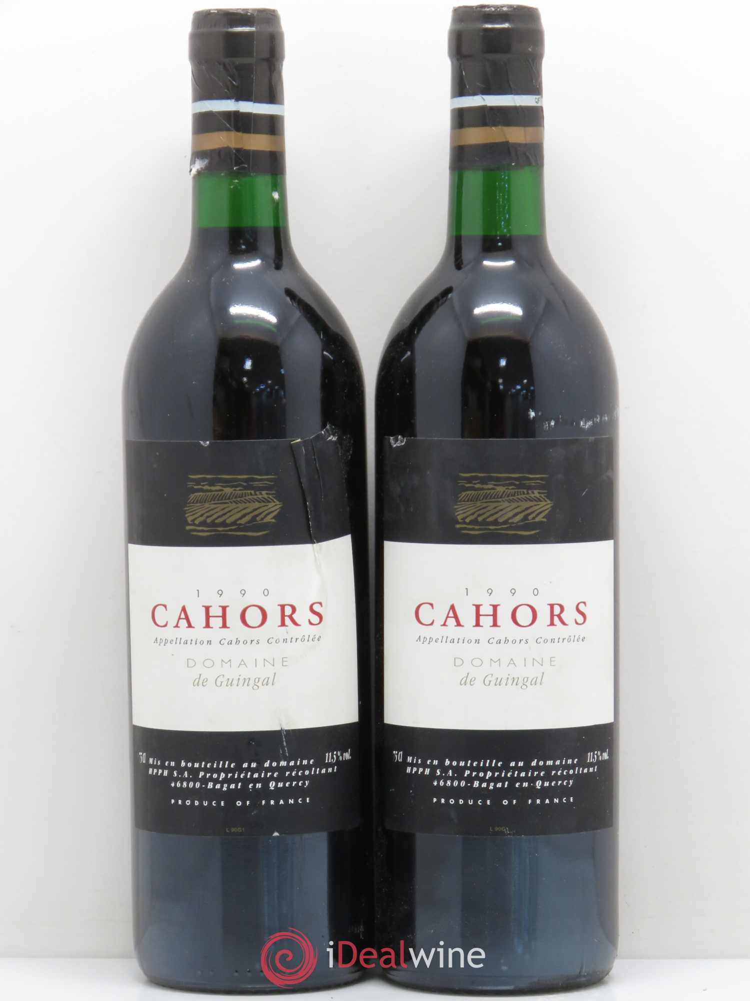 Cahors Domaine de Guignal (sans prix de réserve) 1990 - Posten von 2 Flaschen - 0
