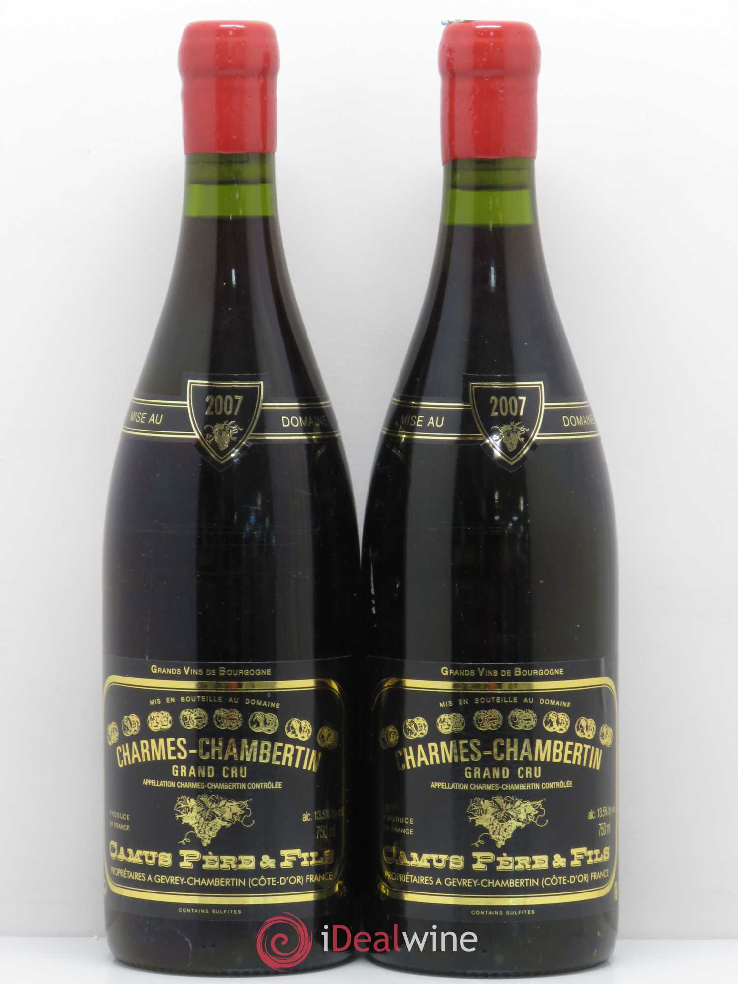 Charmes-Chambertin Grand Cru Camus Père et Fils (Domaine) 2007 - Lot de 2 bouteilles - 0