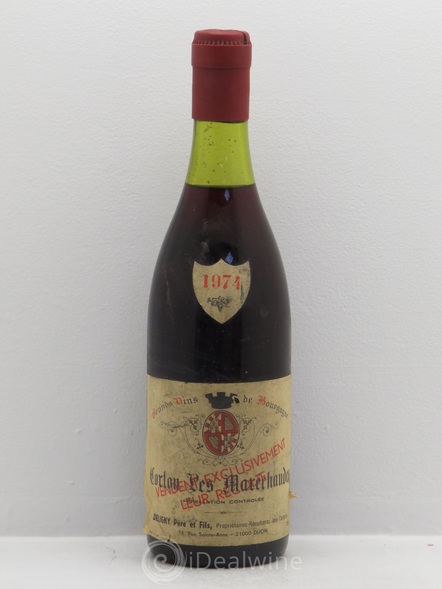 Corton Grand Cru Deligny 1974 - Lot de 1 bouteille - 0