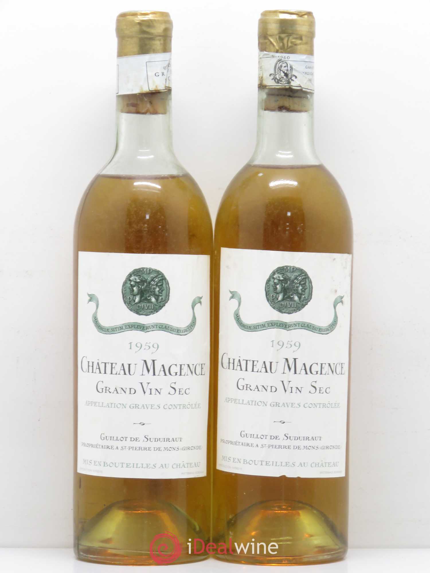 Château Magence 1959 - Lot de 2 bouteilles - 0