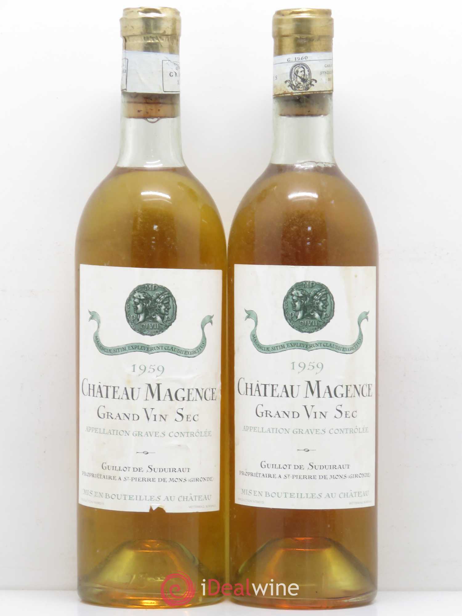 Château Magence 1959 - Lot de 2 bouteilles - 0