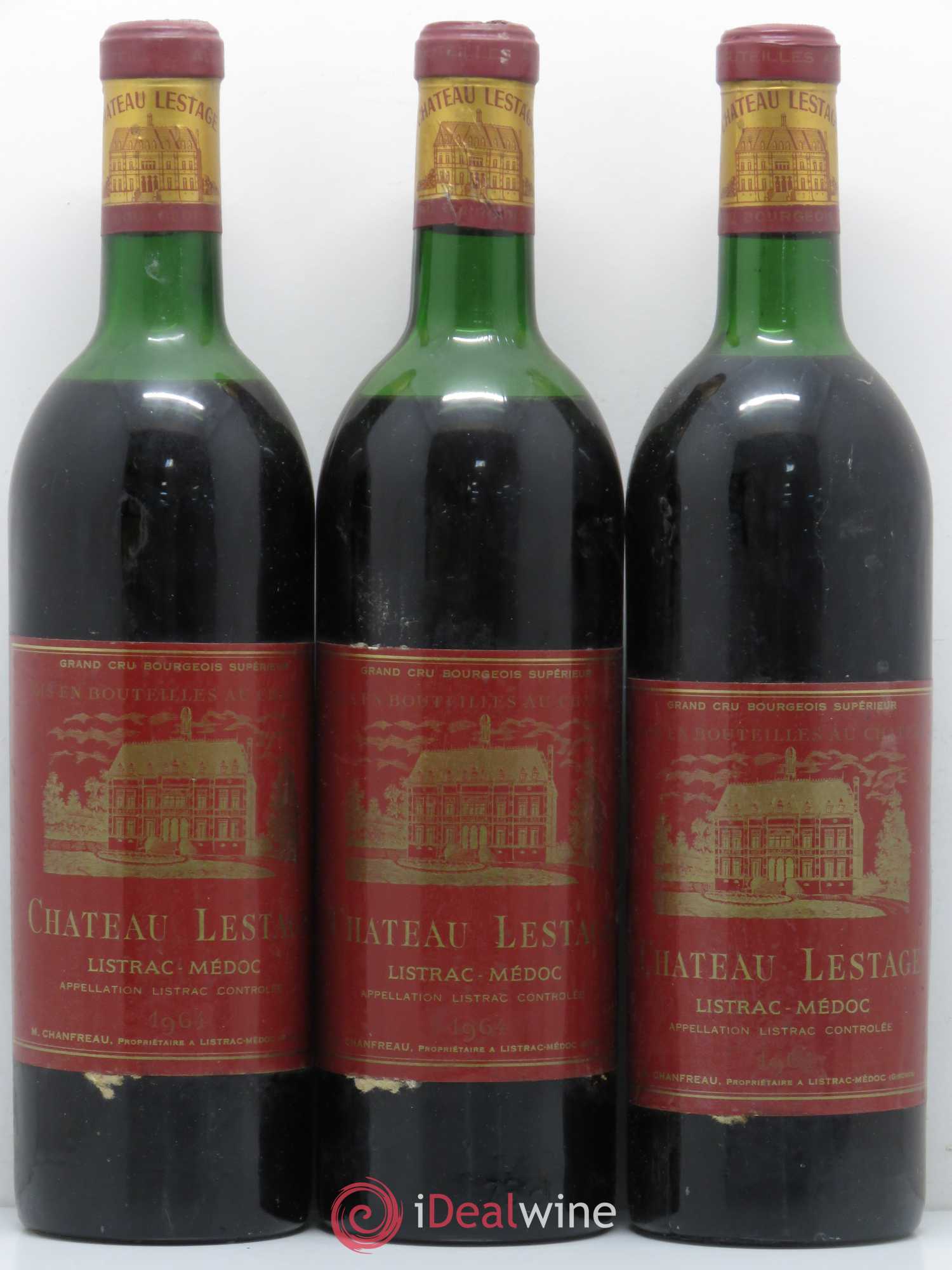 Château Lestage Cru Bourgeois (sans prix de réserve) 1964 - Lot de 3 bouteilles - 0