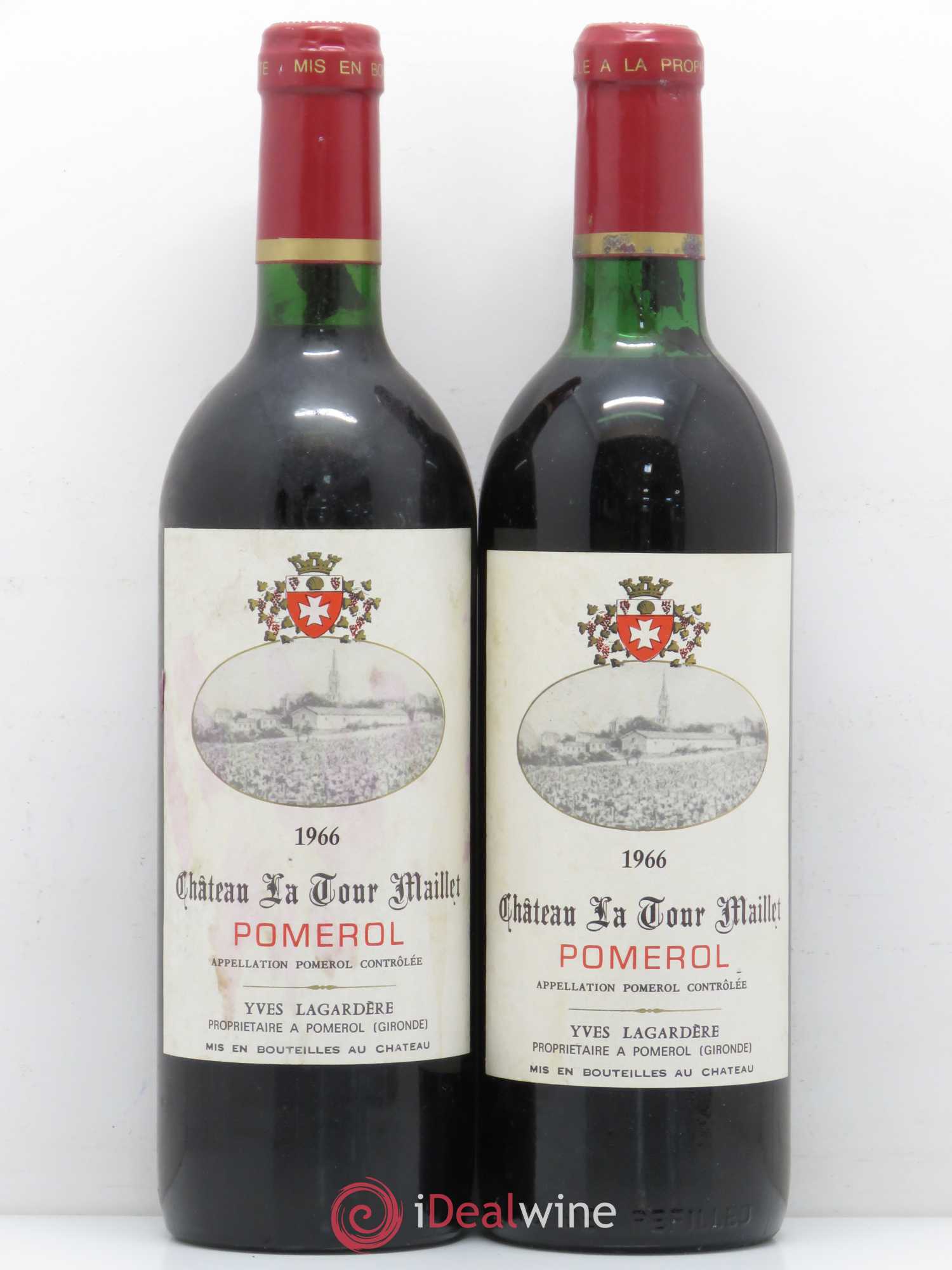 Château Tour Maillet 1966 - Lot de 2 bouteilles - 0