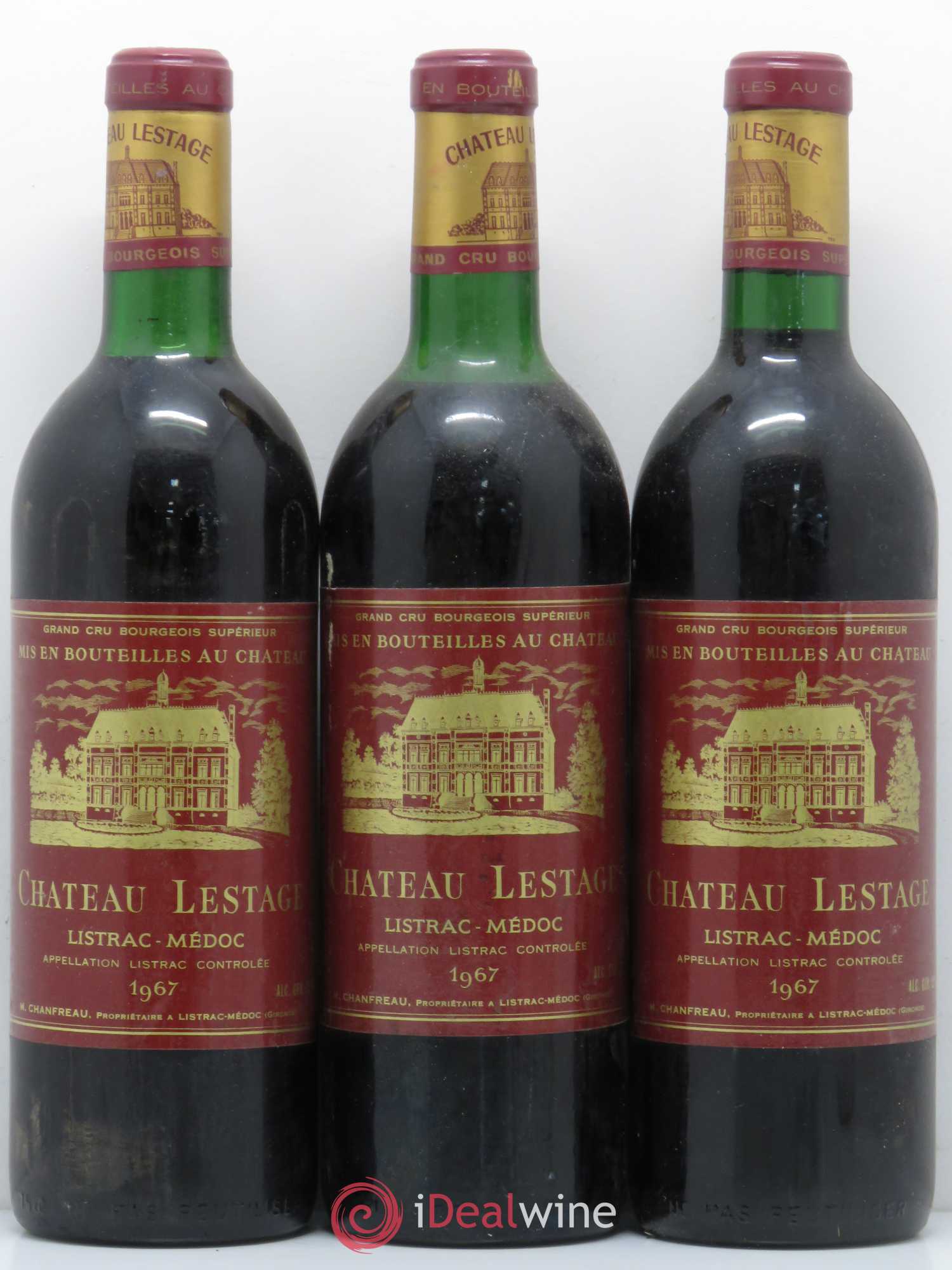 Château Lestage Cru Bourgeois (sans prix de réserve) 1967 - Lot de 3 bouteilles - 0