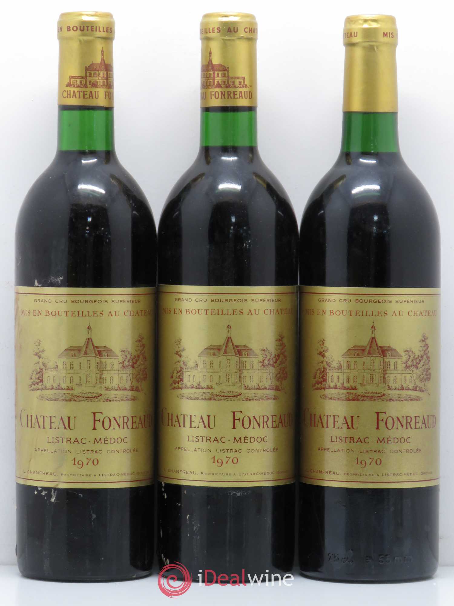 Château Fonréaud Cru Bourgeois (sans prix de réserve) 1970 - Lot de 3 bouteilles - 0