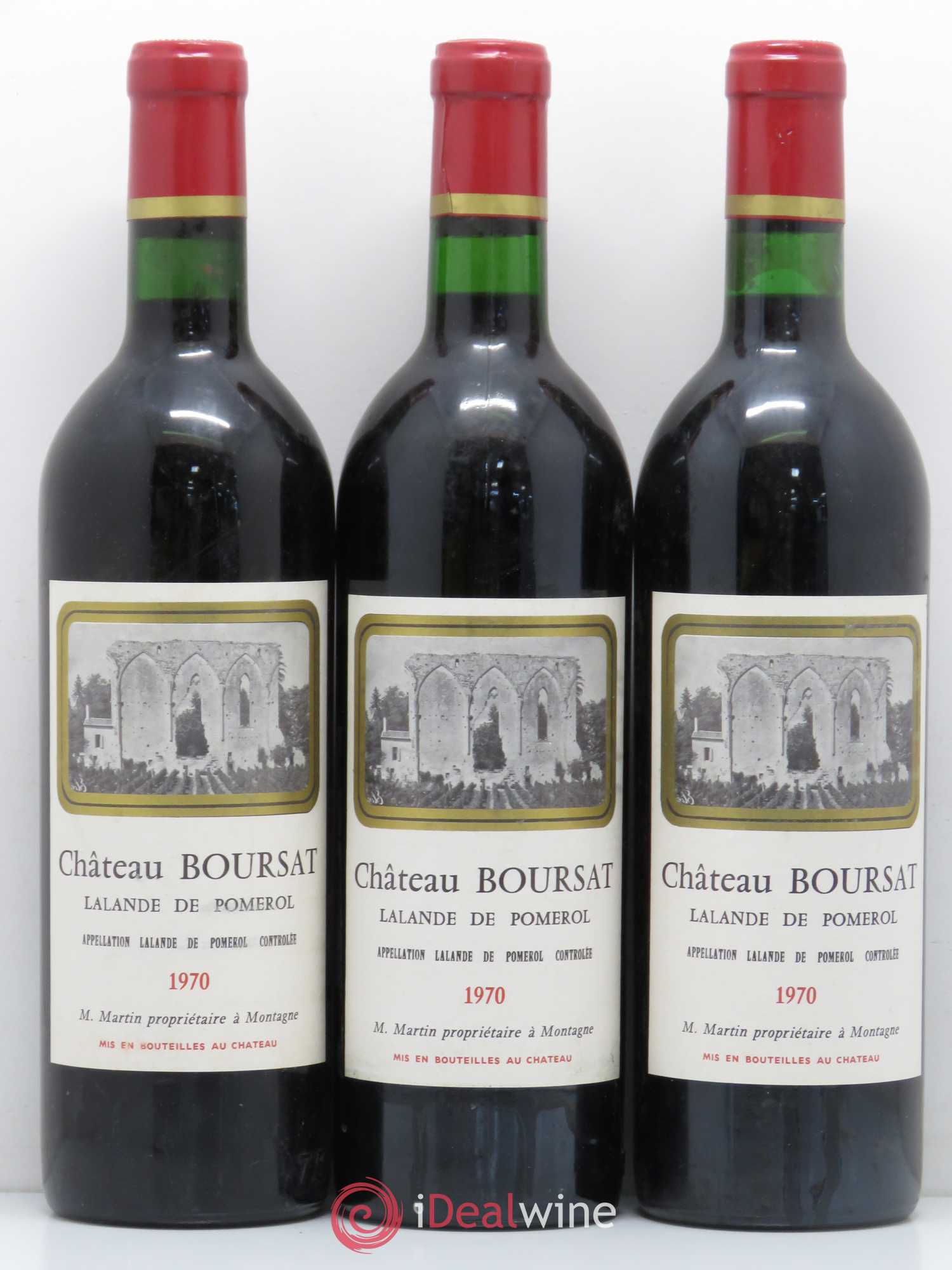 Bordeaux Château Boursat Lalande de Pomerol (sans prix de réserve) 1970 - Posten von 5 Flaschen - 1