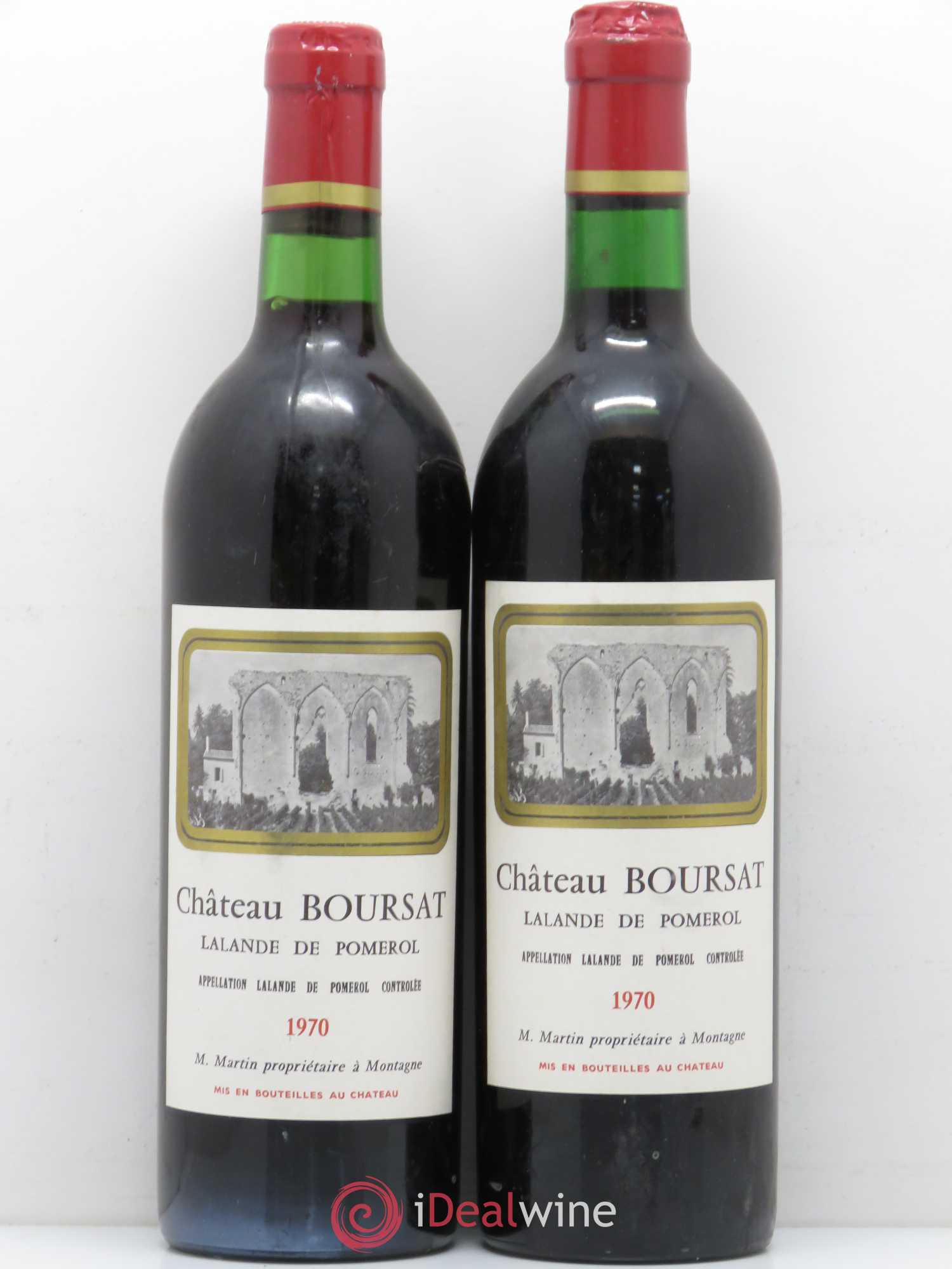 Bordeaux Château Boursat Lalande de Pomerol (sans prix de réserve) 1970 - Posten von 5 Flaschen - 2