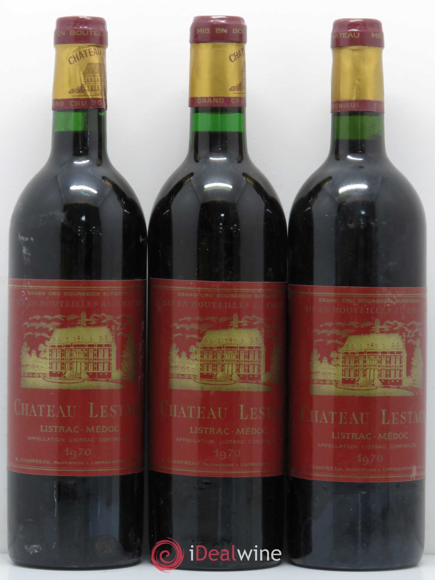 Château Lestage Cru Bourgeois (sans prix de réserve) 1970 - Lot de 3 bouteilles - 0