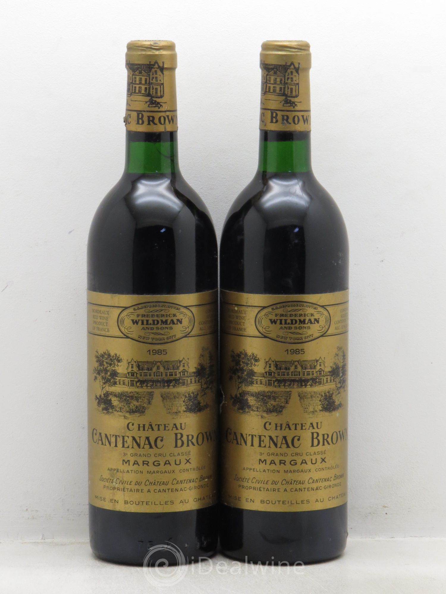 Château Cantenac Brown 3ème Grand Cru Classé 1985 - Lot de 2 bouteilles - 0