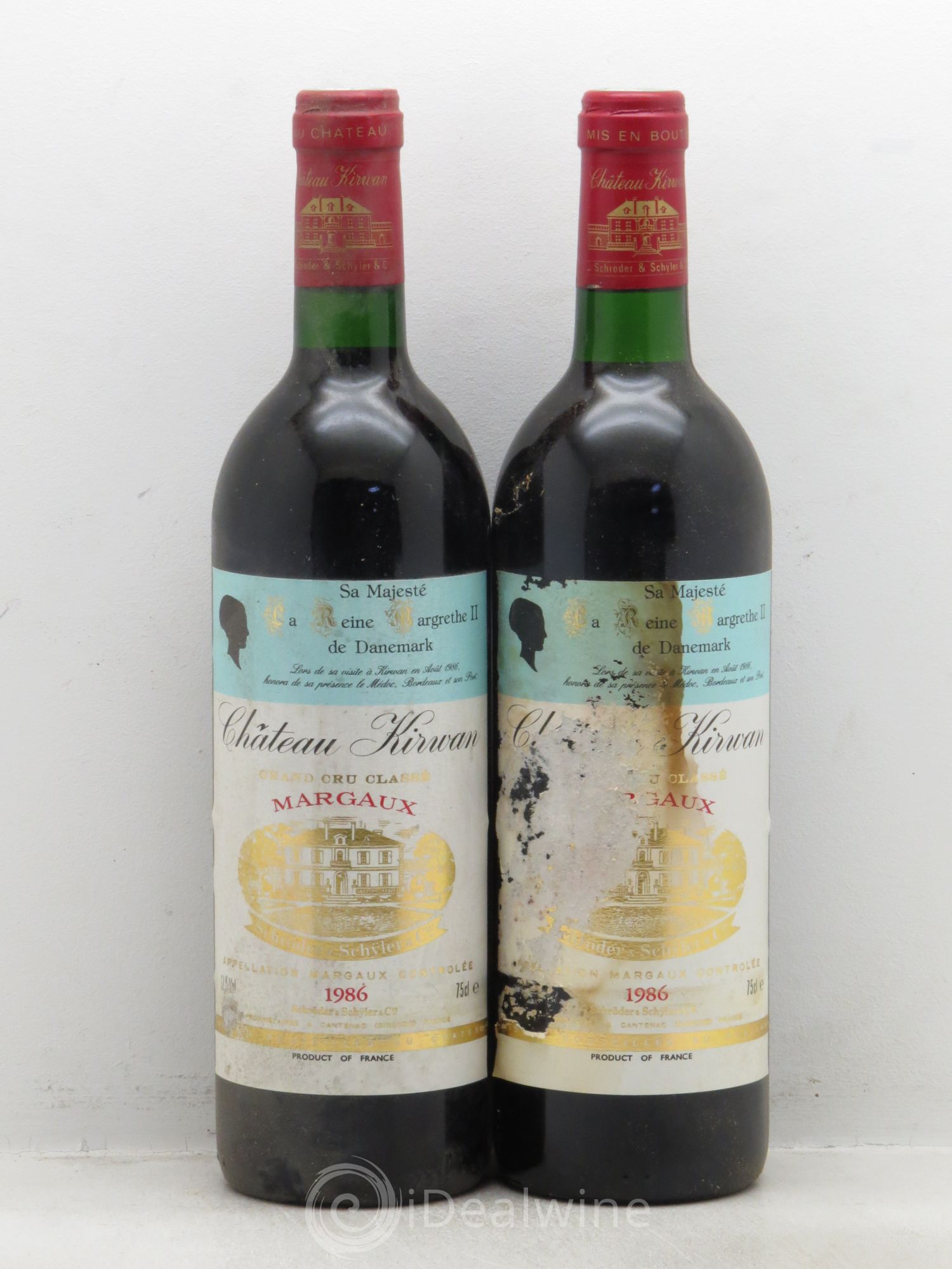 Château Kirwan 3ème Grand Cru Classé 1986 - Lot de 2 bouteilles - 0