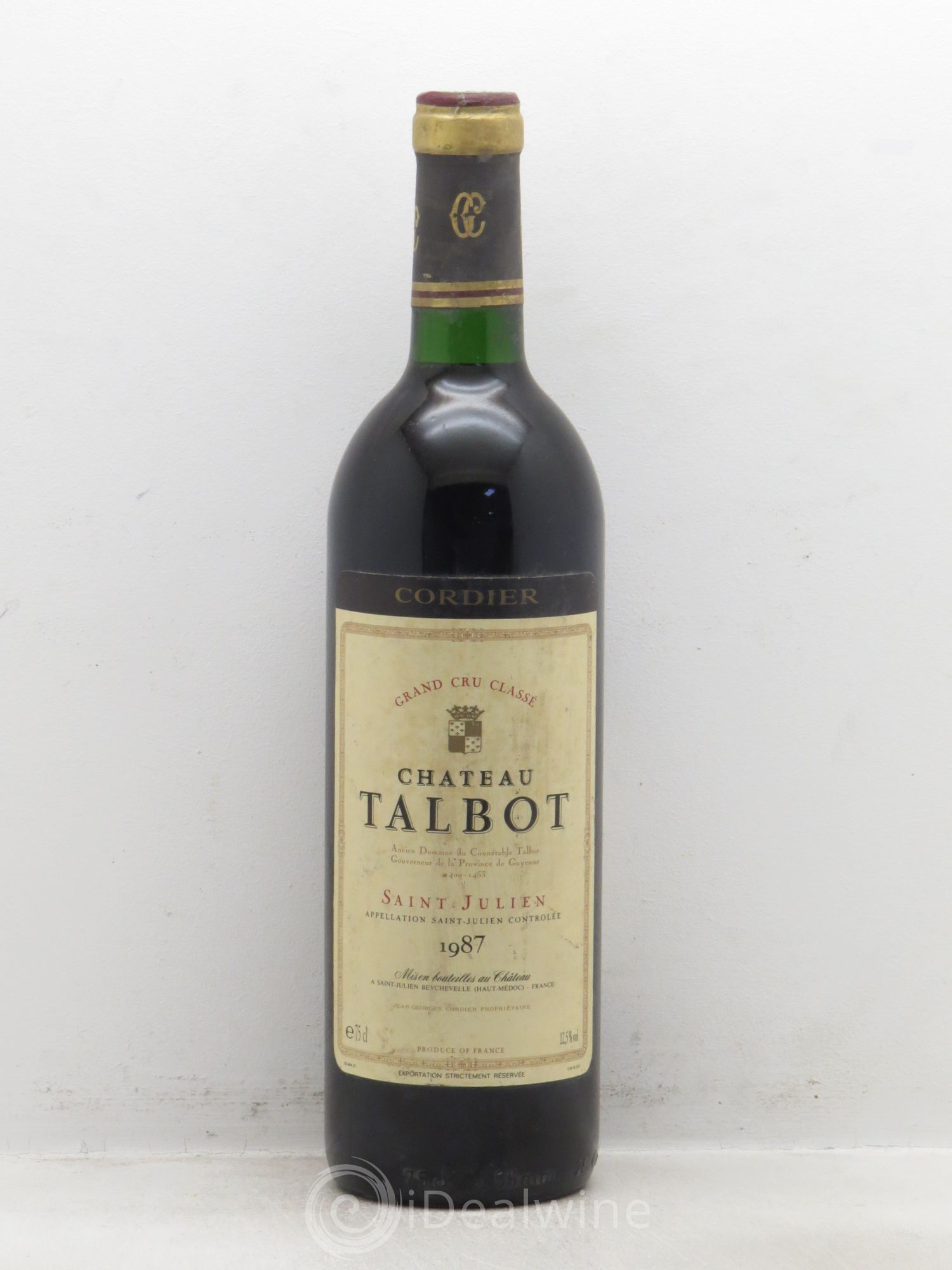 Château Talbot 4ème Grand Cru Classé 1987 - Lot de 1 bouteille - 0