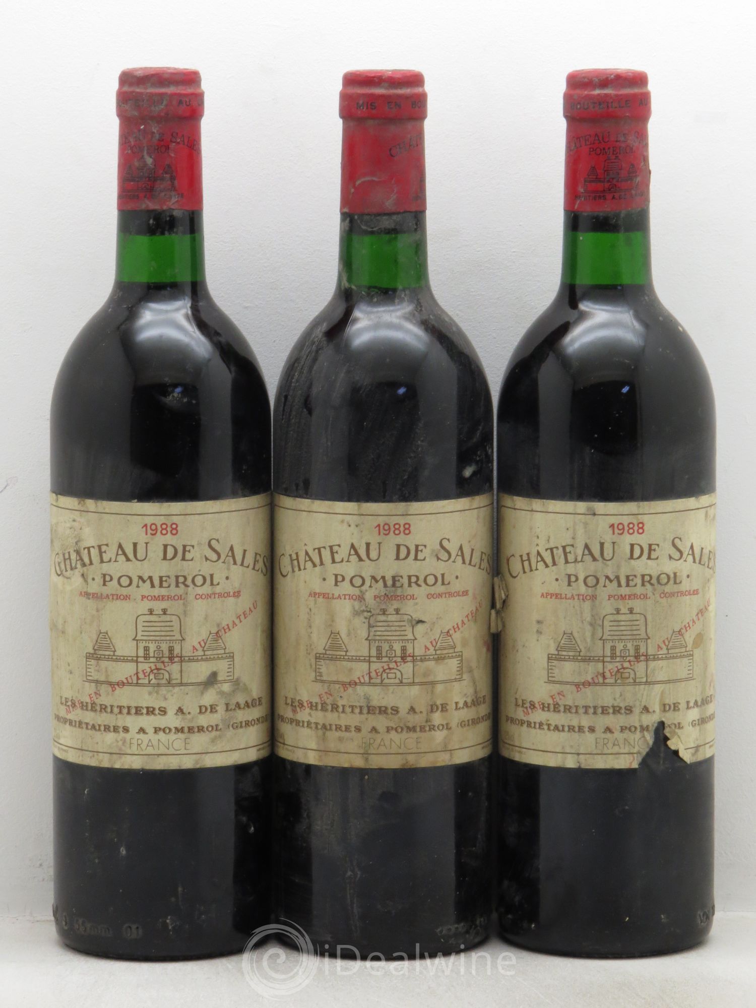 Château de Sales 1988 - Lot de 3 bouteilles - 0