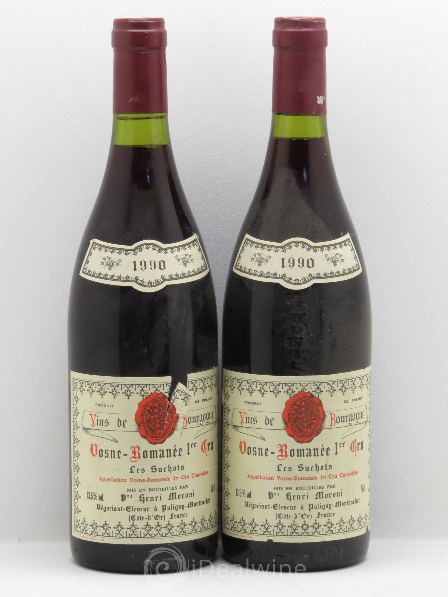Vosne-Romanée 1er Cru Moroni 1990 - Lot de 2 bouteilles - 0