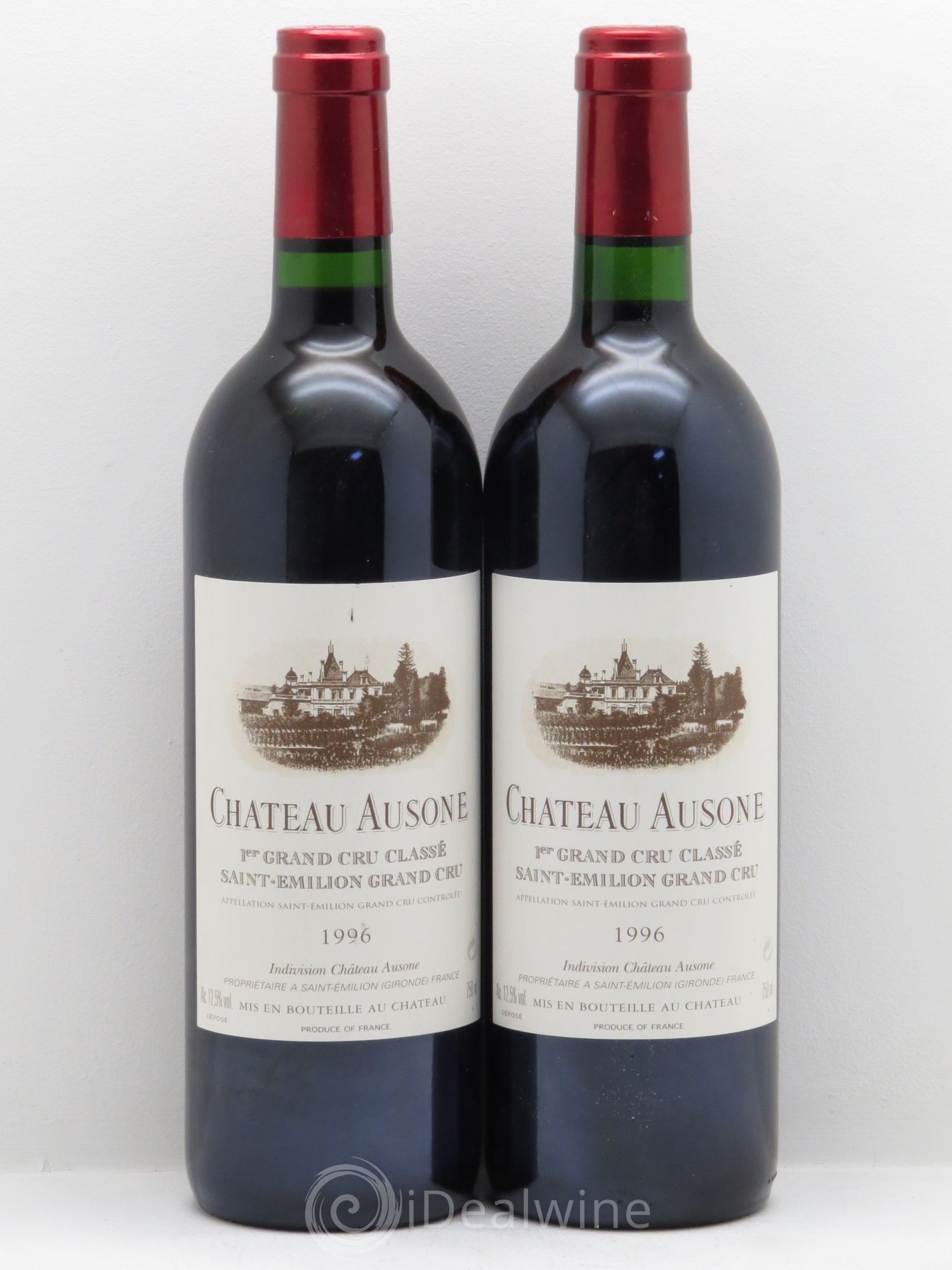 Château Ausone 1er Grand Cru Classé A 1996 - Lot de 2 bouteilles - 0