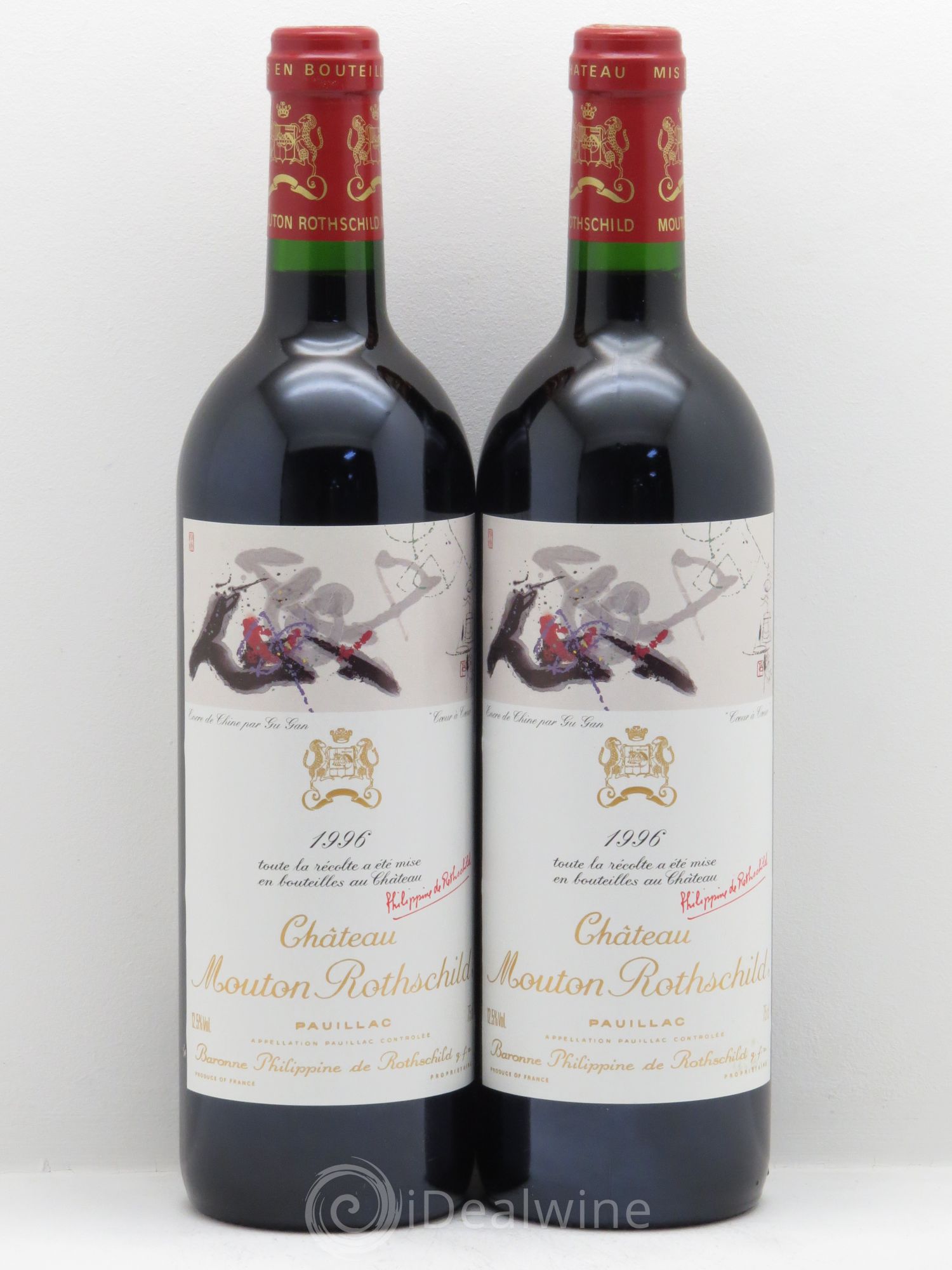 Château Mouton Rothschild 1er Grand Cru Classé 1996 - Lot de 2 bouteilles - 0