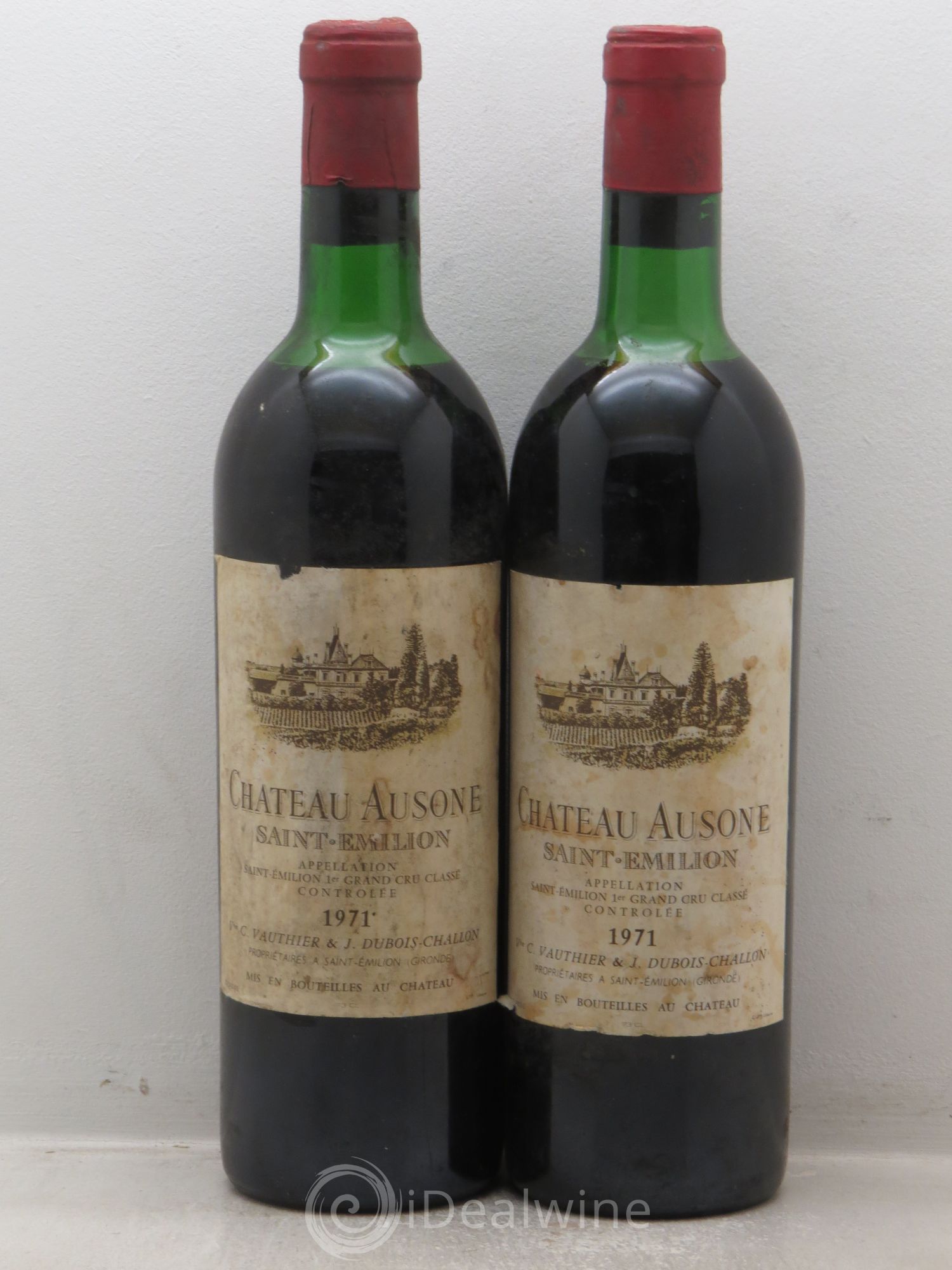 Château Ausone 1er Grand Cru Classé A 1971 - Lot de 2 bouteilles - 0