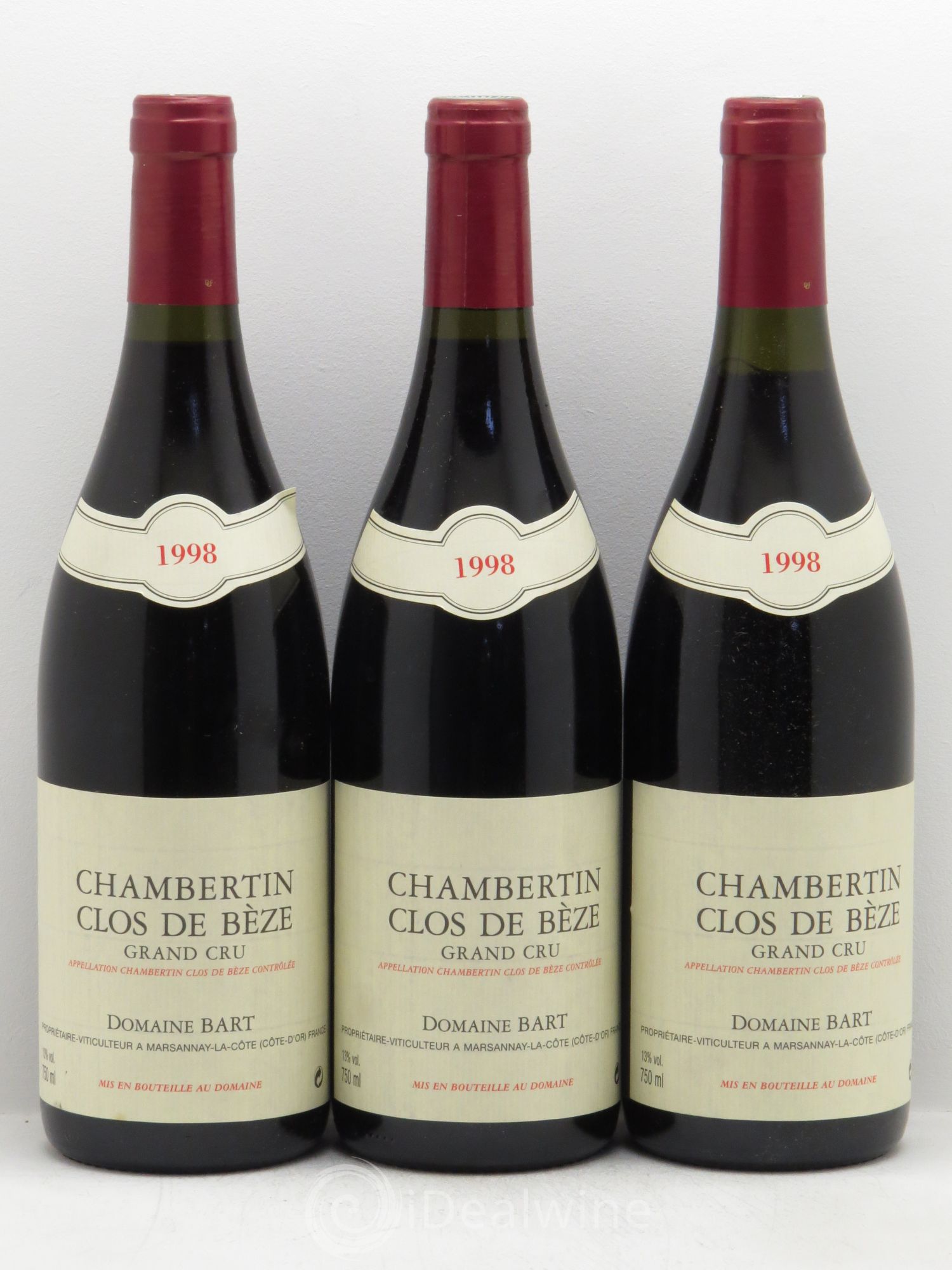Chambertin Clos de Bèze Grand Cru Domaine Bart 1998 - Lot de 3 bouteilles - 0