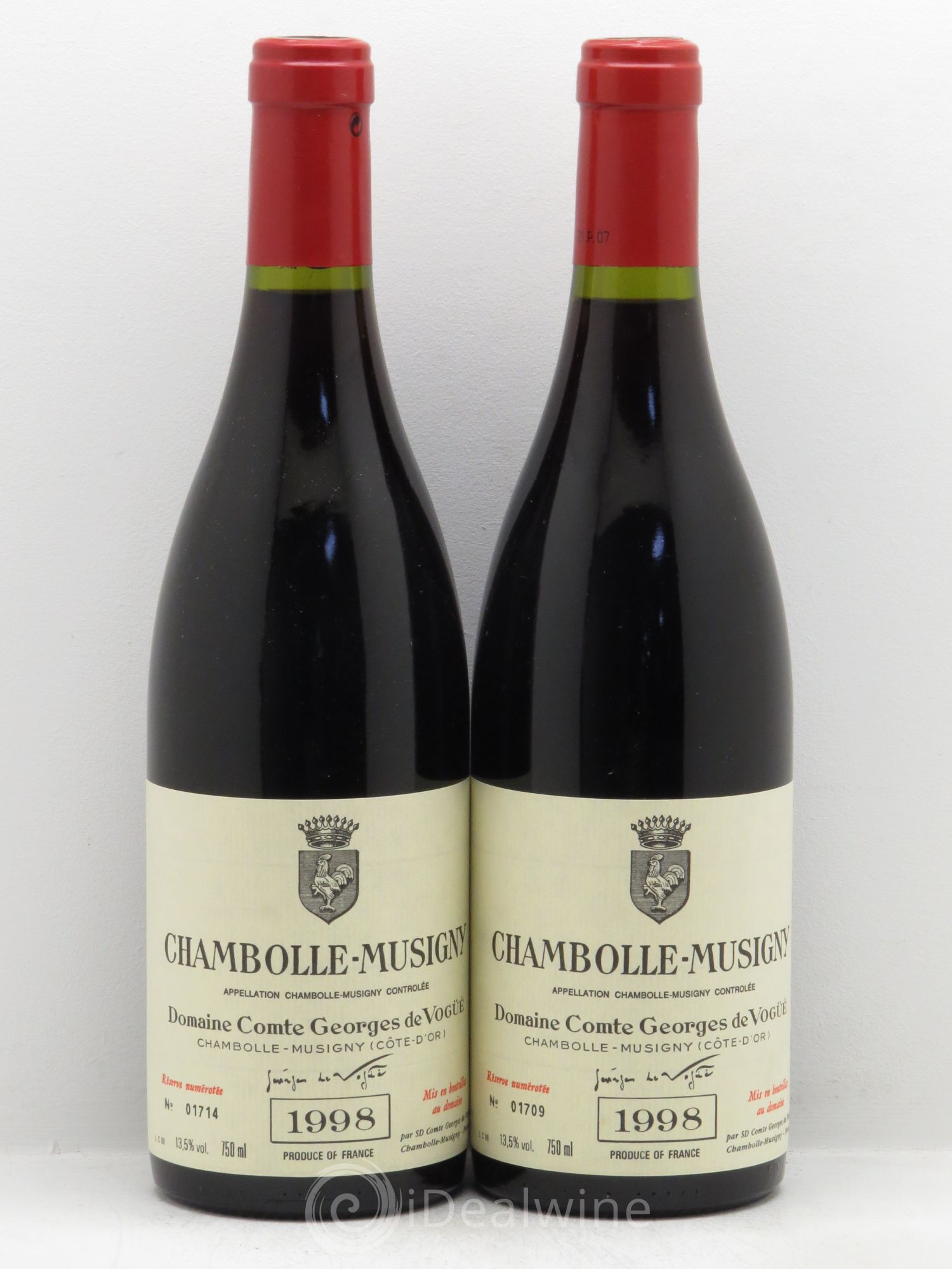 Chambolle-Musigny Domaine de Voguë 1998 - Posten von 2 Flaschen - 0