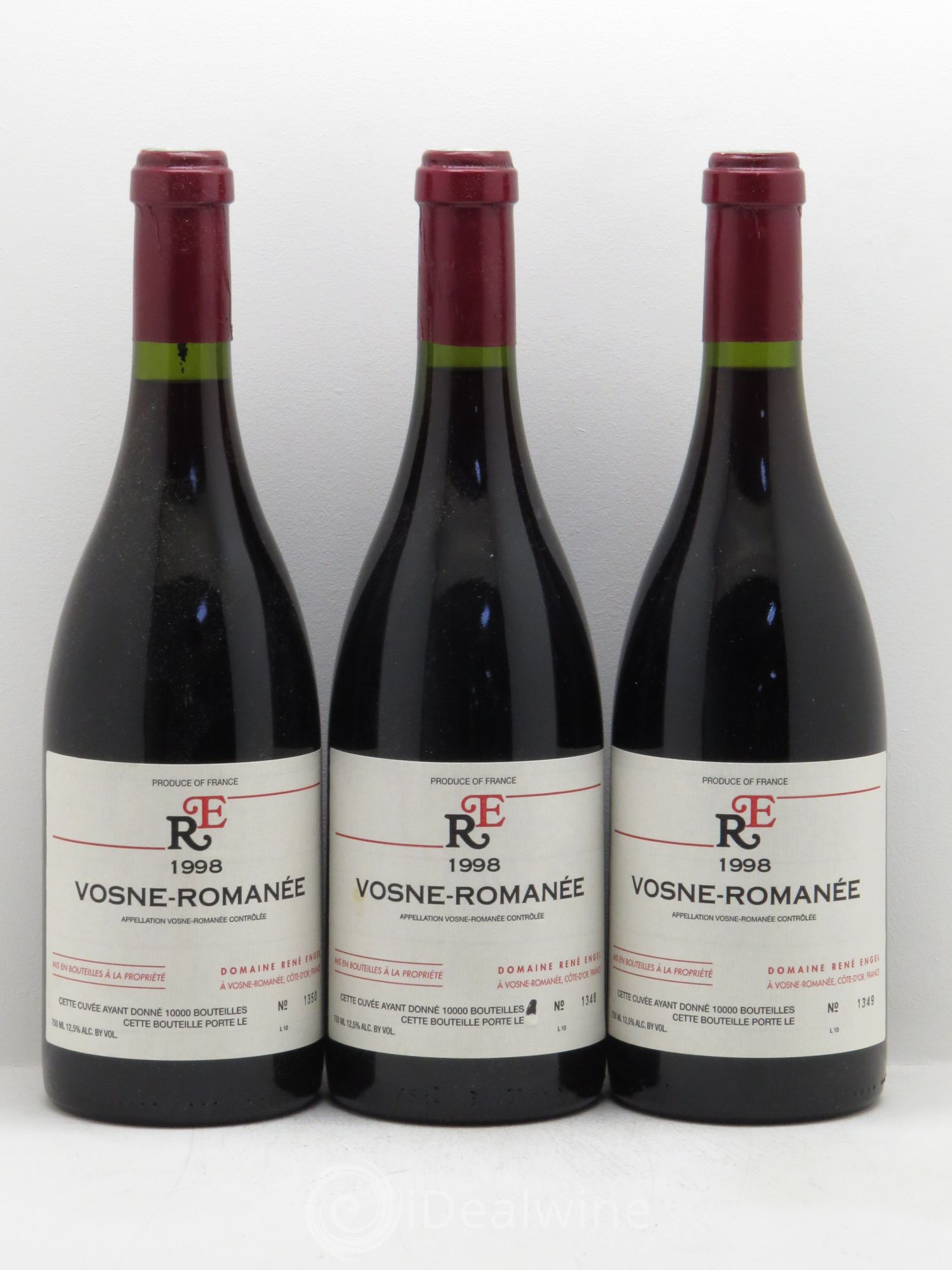 Vosne-Romanée 1998 - Lot de 3 bouteilles - 0