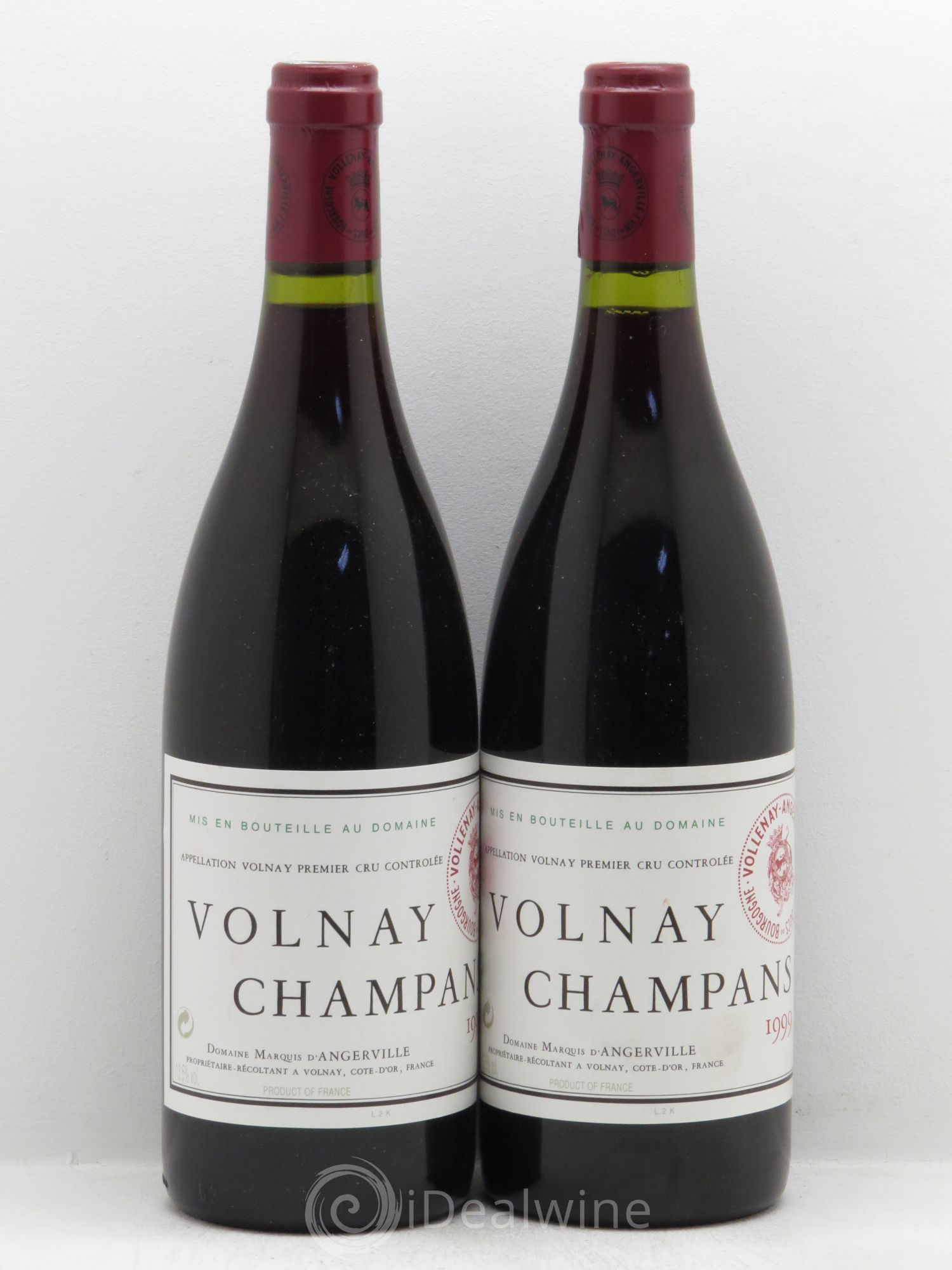 Volnay 1er Cru Champans Marquis d'Angerville (Domaine) 1999 - Lot de 2 bouteilles - 0