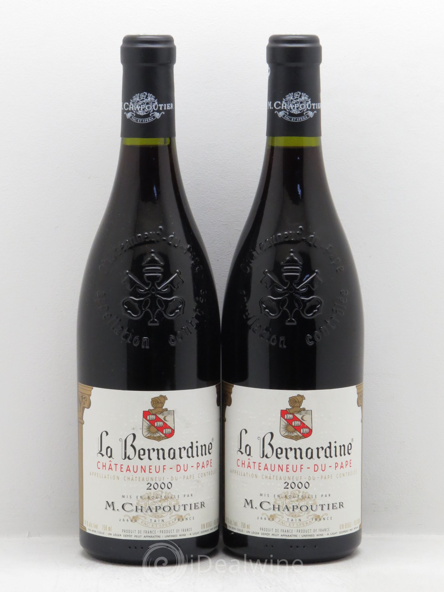 Châteauneuf-du-Pape La Bernardine Chapoutier 2000 - Lot de 2 bouteilles - 0