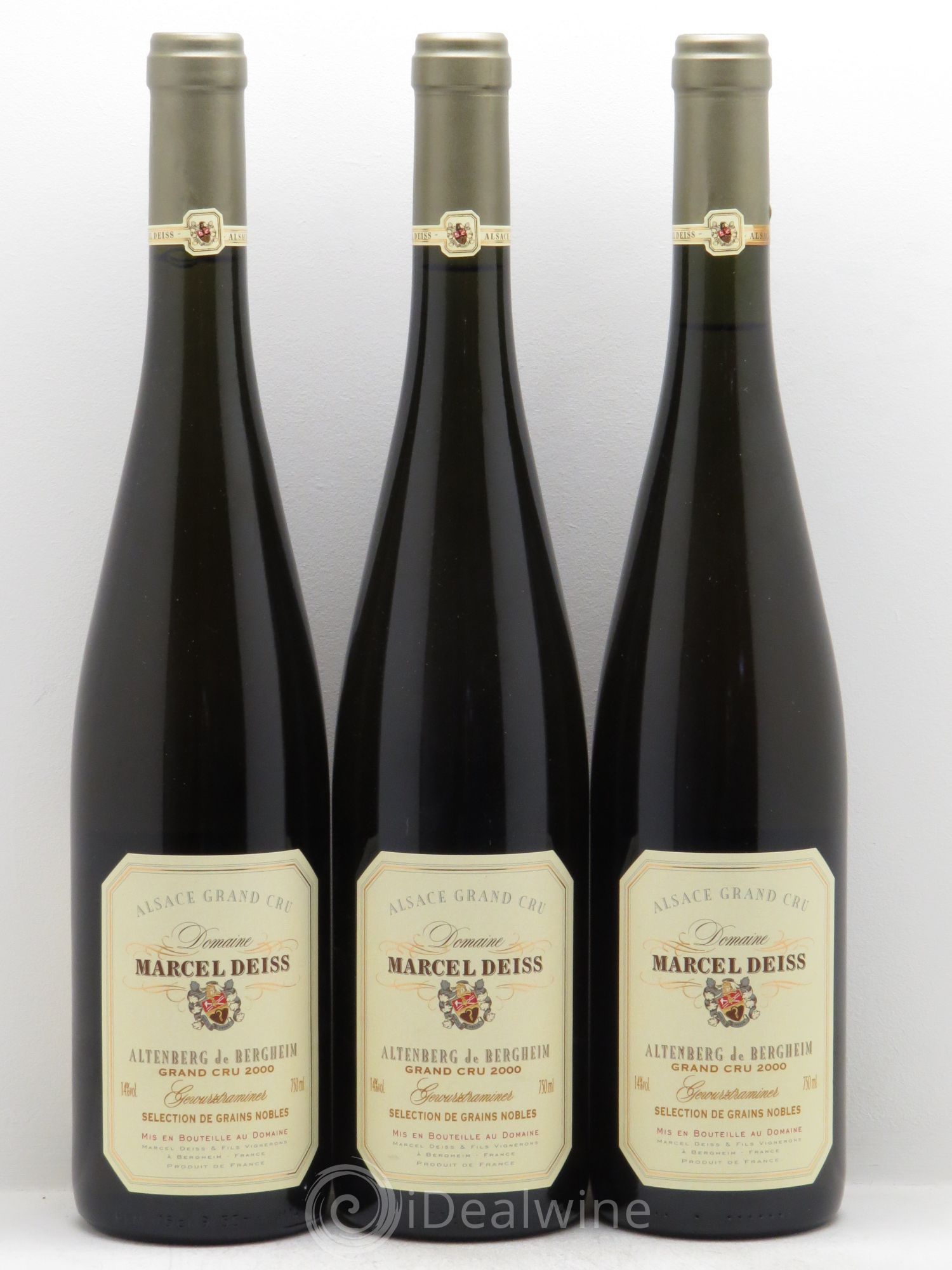 Alsace Gewurztraminer Sélection de Grains Nobles Grand Cru Altenberg de Bergheim Marcel Deiss (Domaine) 2000 - Lotto di 3 bottiglie - 0