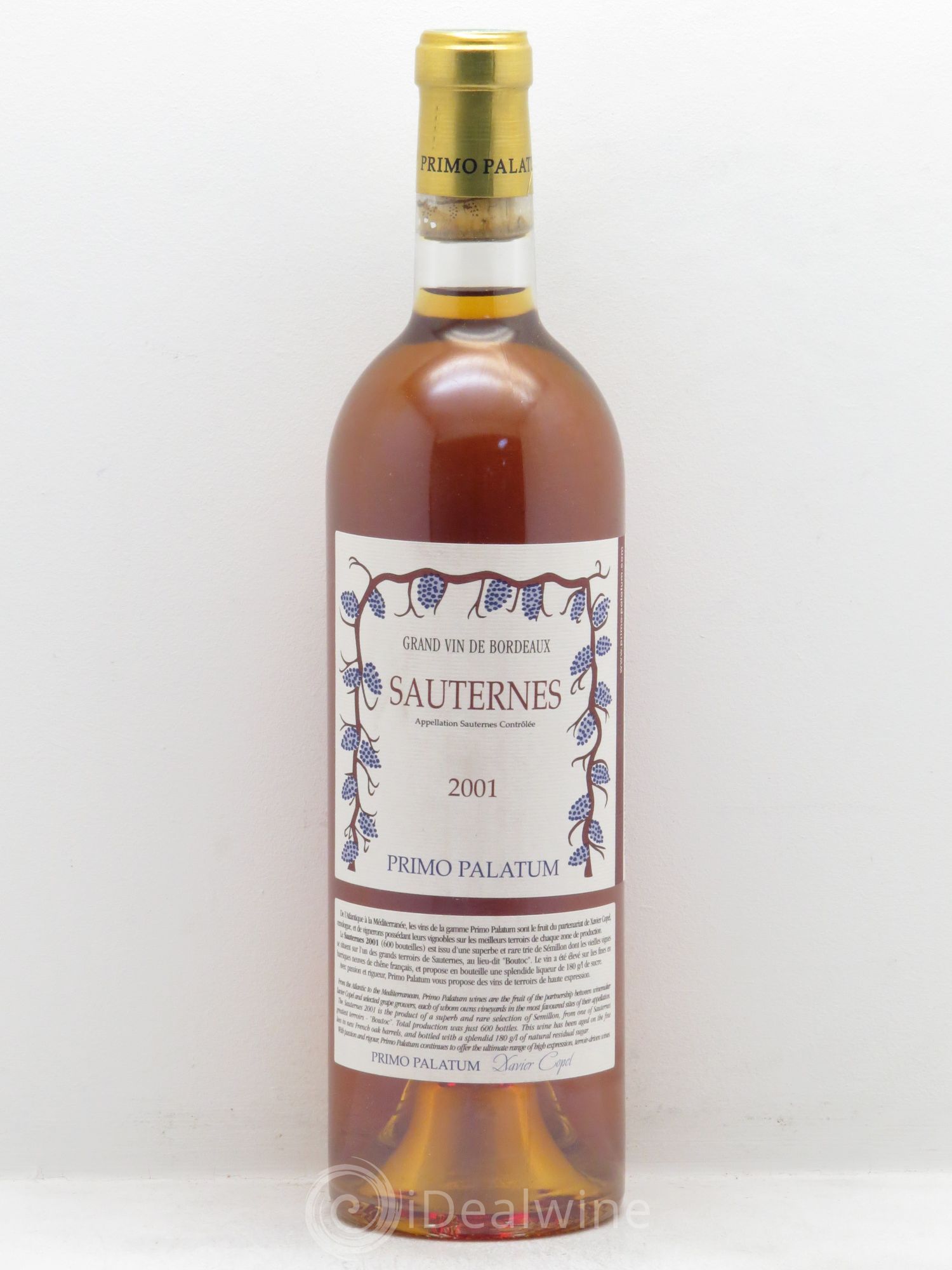 Sauternes Primo Palatum 2001 - Posten von 1 Flasche - 0