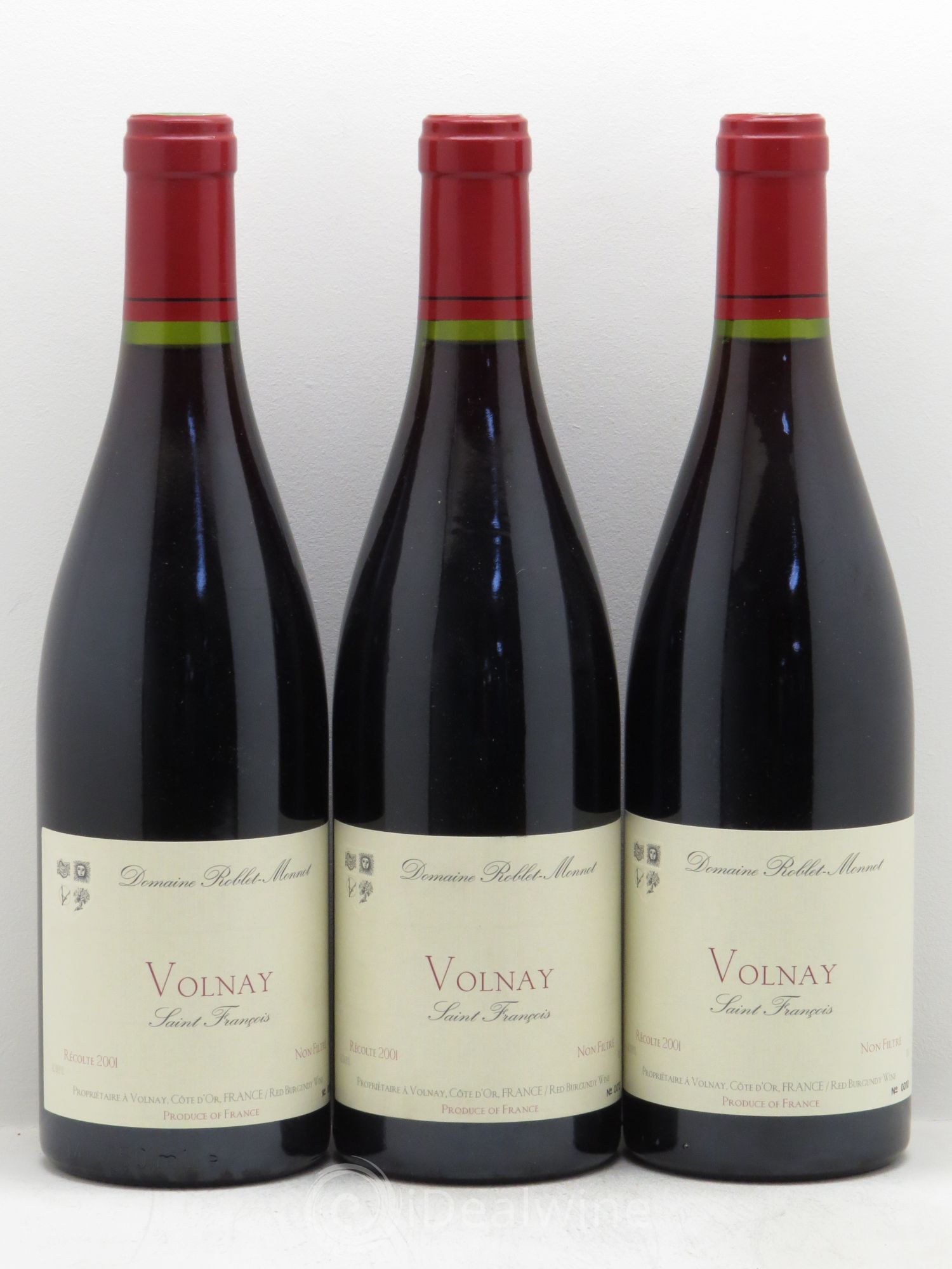 Volnay Saint Francois Roblet-Monnot 2001 - Posten von 3 Flaschen - 0